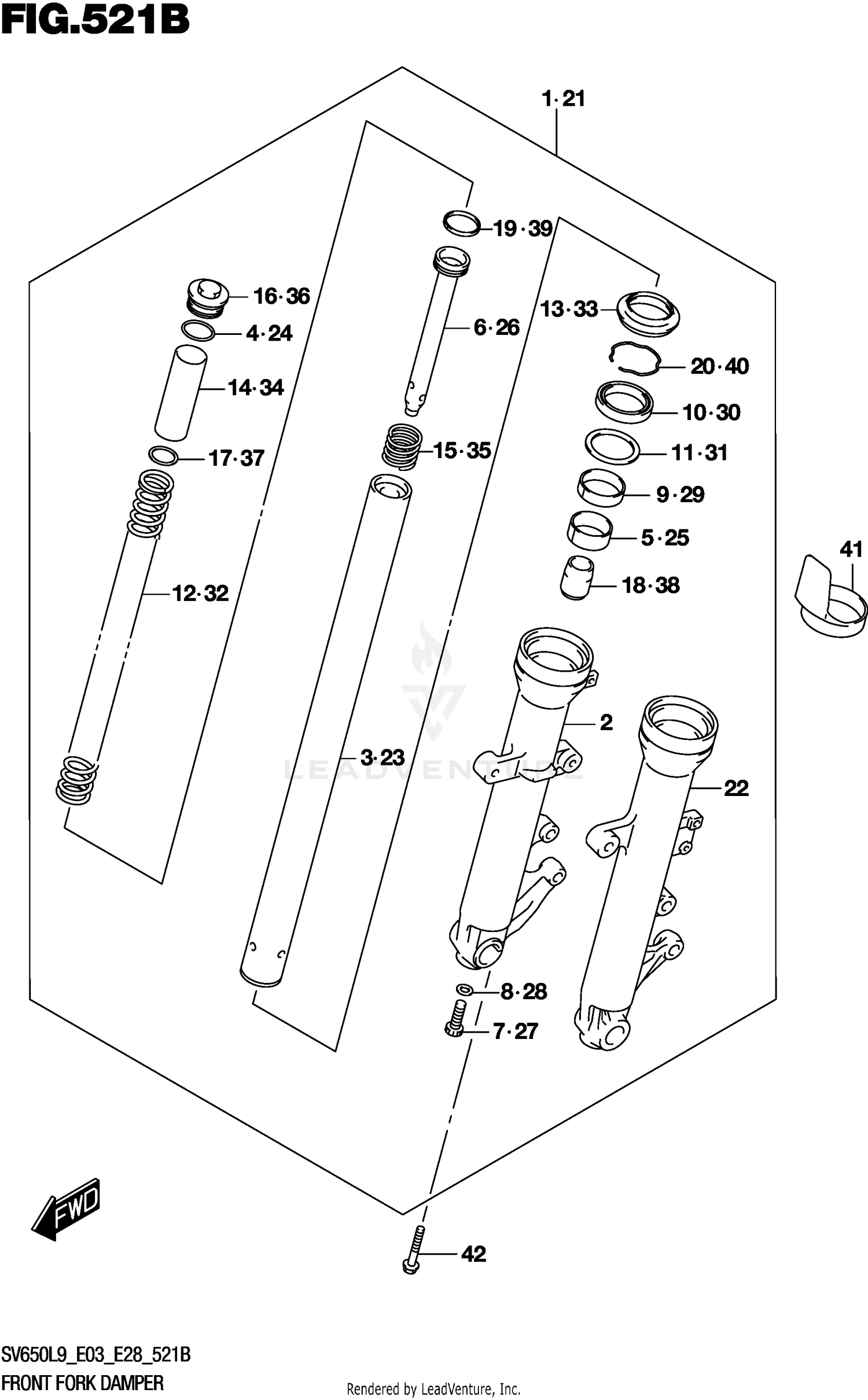 FRONT FORK DAMPER (SV650L9 E33)