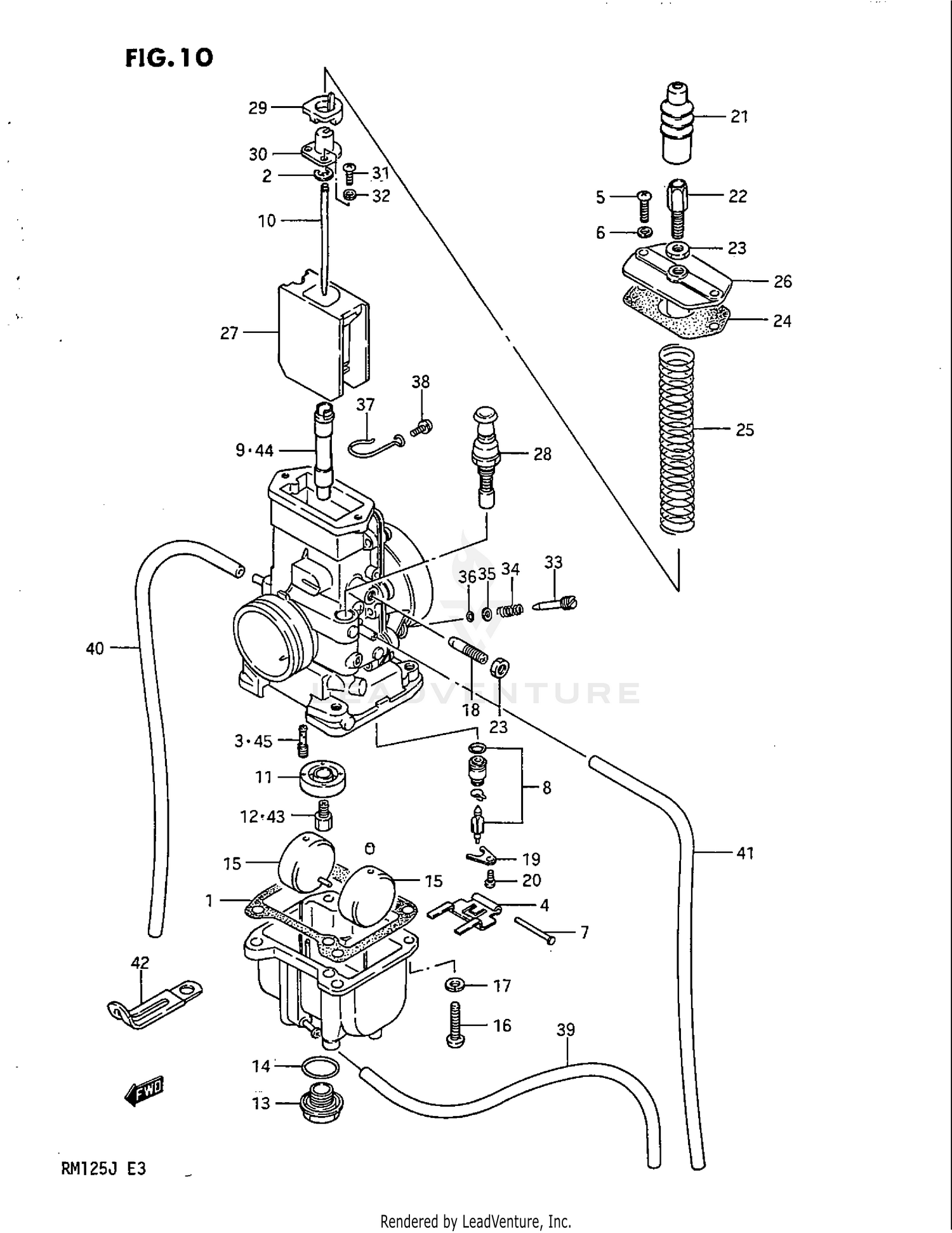 CARBURETOR (MODEL G/MODEL H -E.NO.106550)
