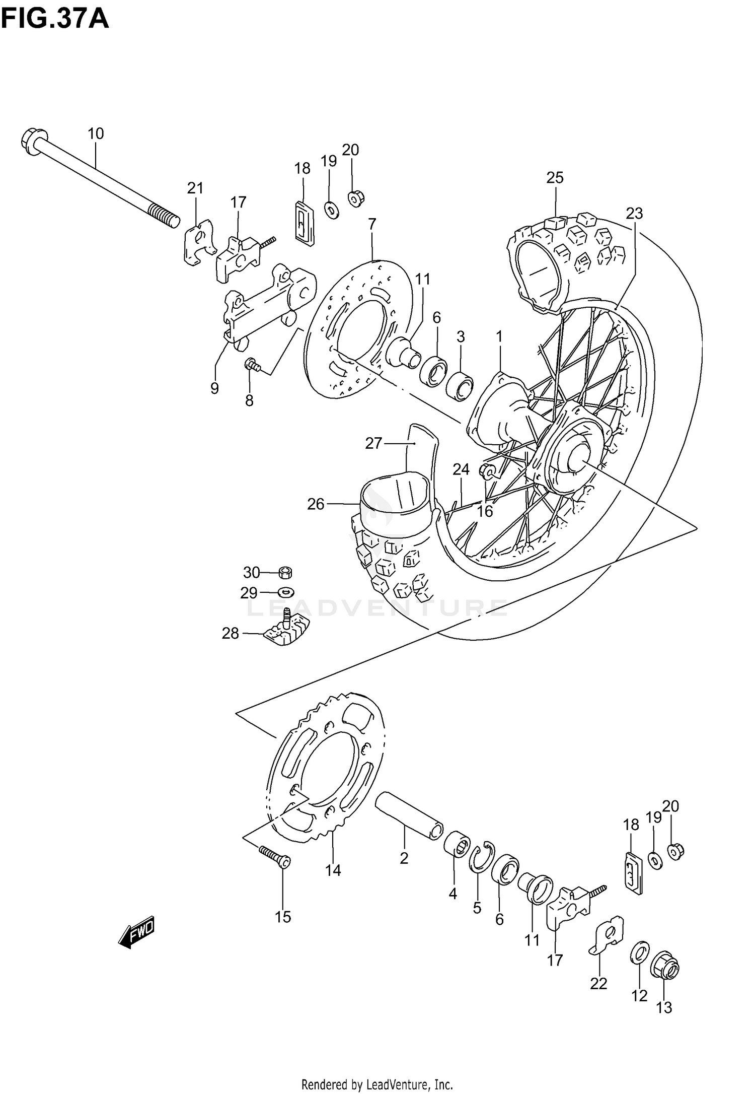 REAR WHEEL (RM85LK3)