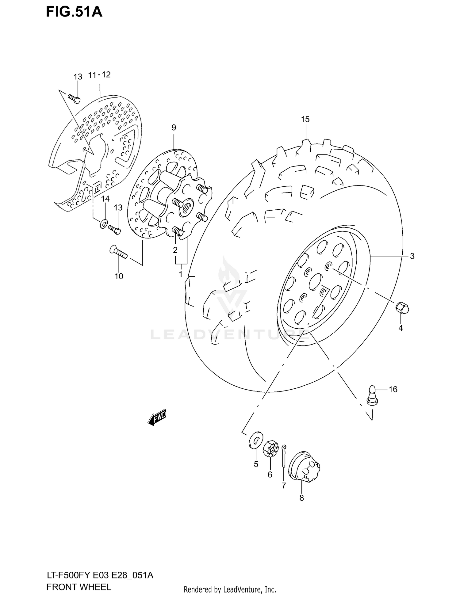 FRONT WHEEL (MODEL Y/K1/K2)