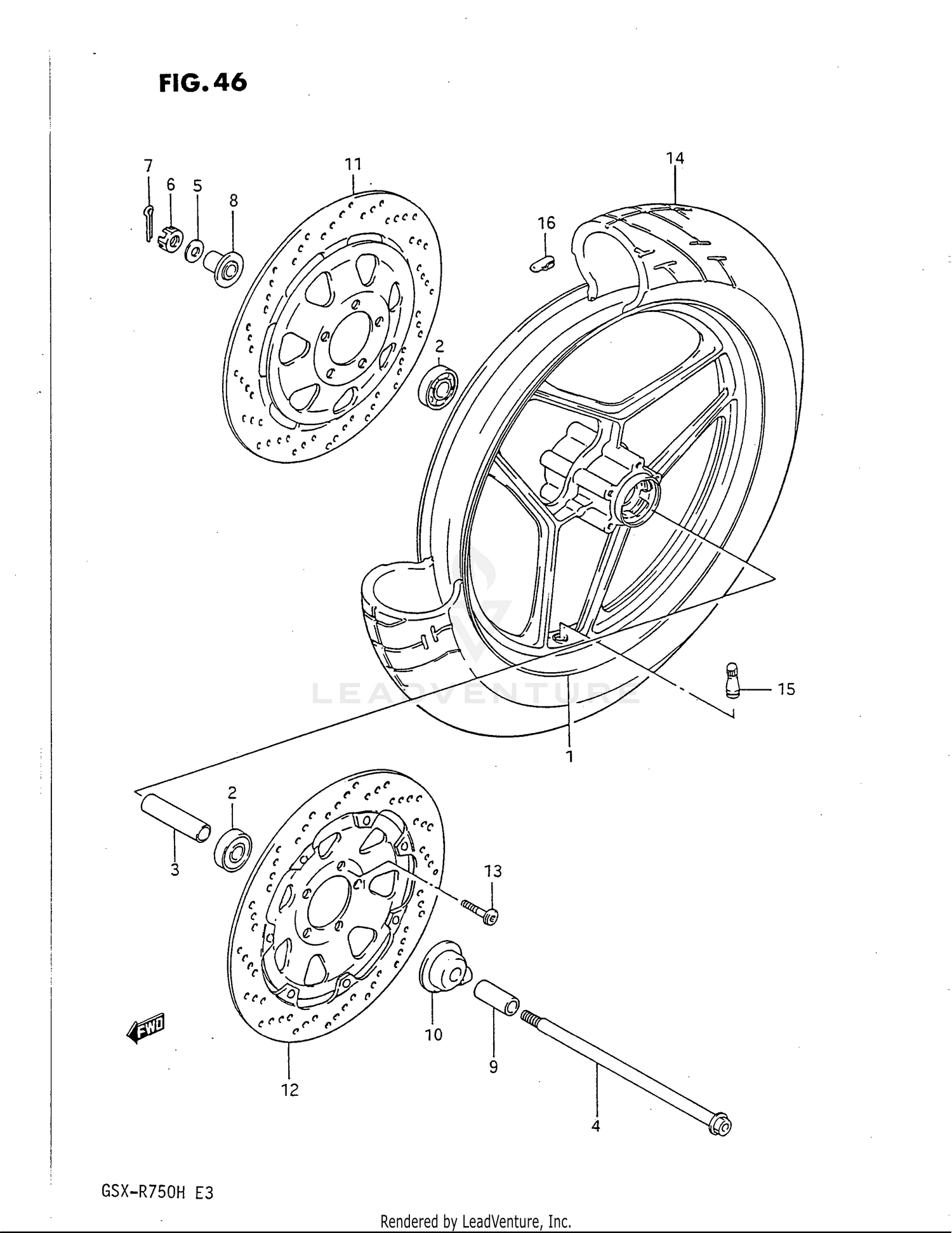 FRONT WHEEL (MODEL H)