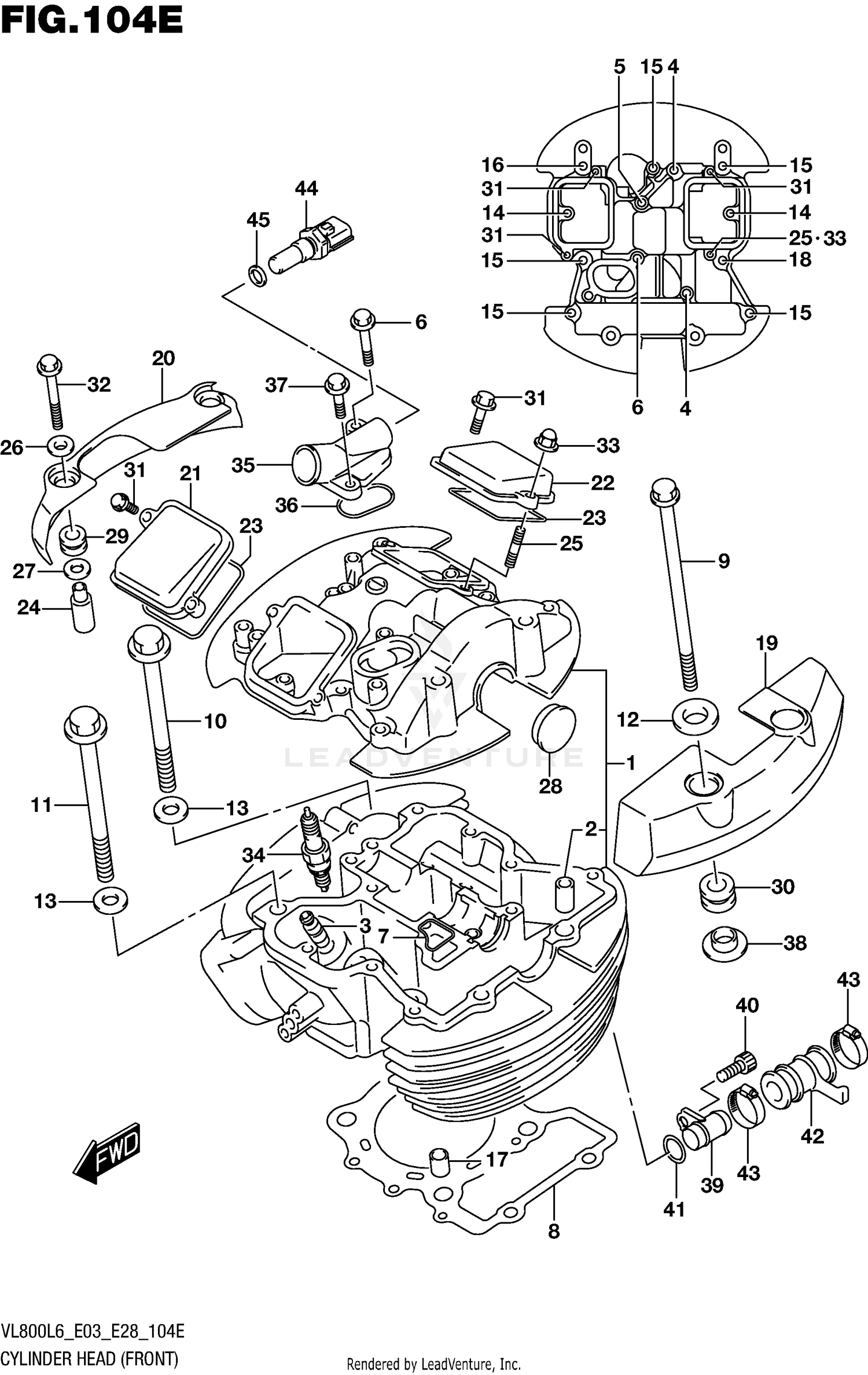 CYLINDER HEAD (FRONT) (VL800TL6 E28)