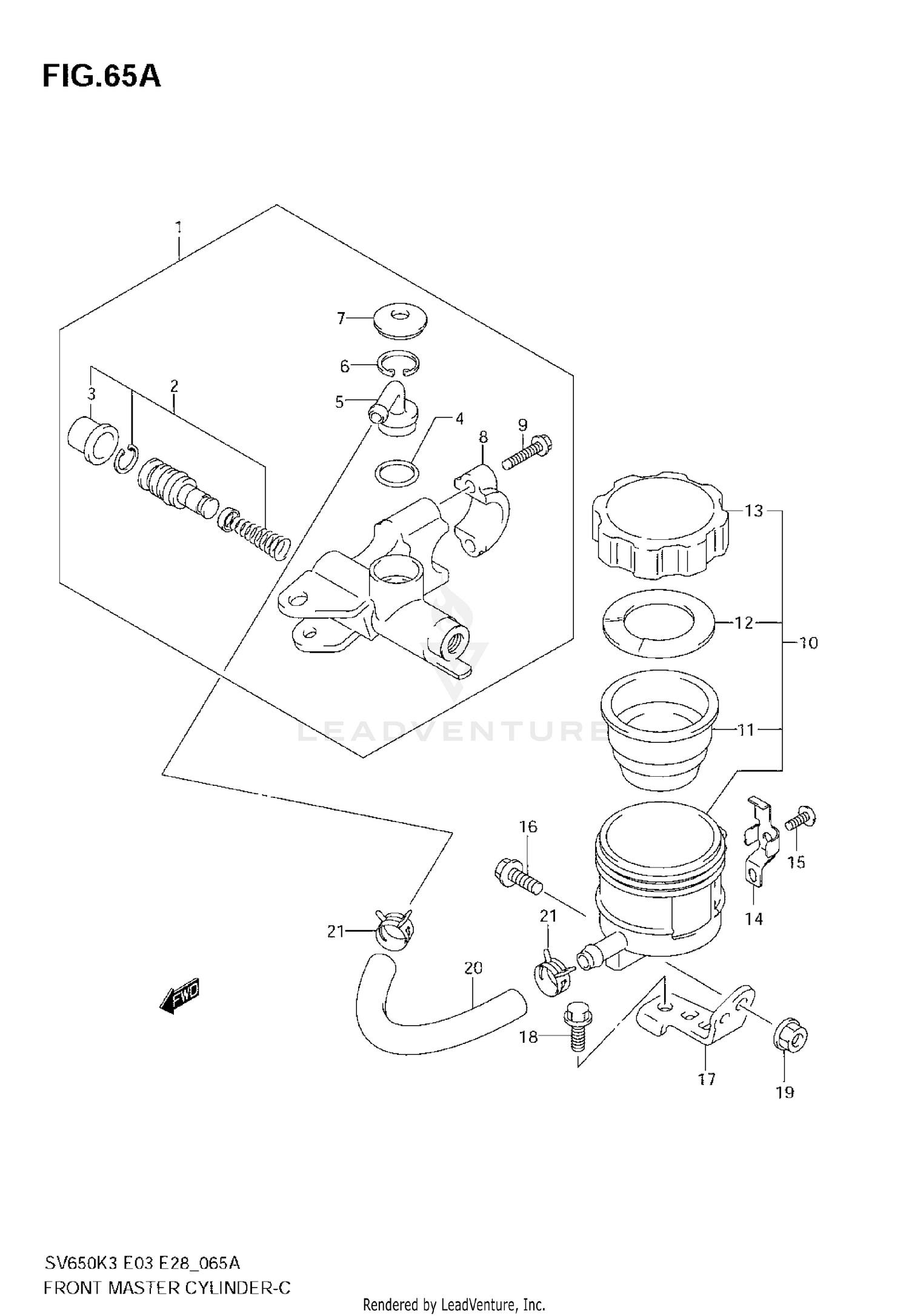 FRONT MASTER CYLINDER (SV650SAK7)