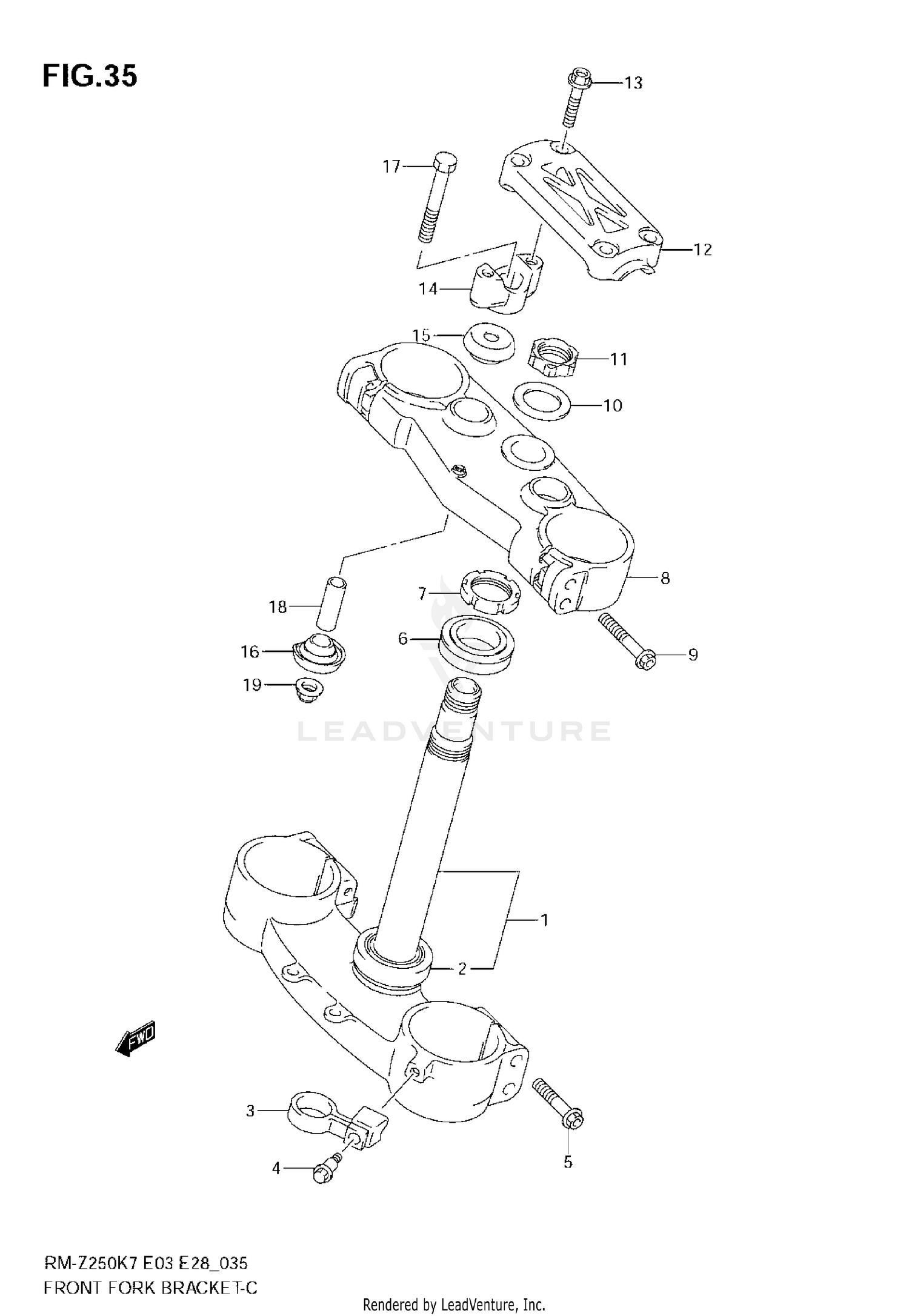 STEERING STEM (MODEL K7)