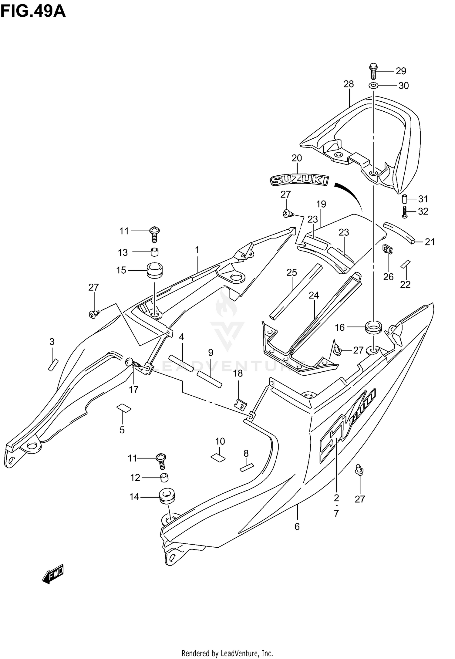 SEAT TAIL COVER (SV1000K3)