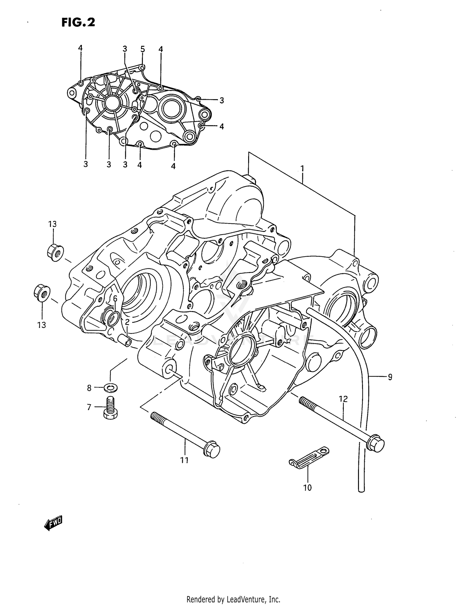 CRANKCASE (MODEL G/H/J)