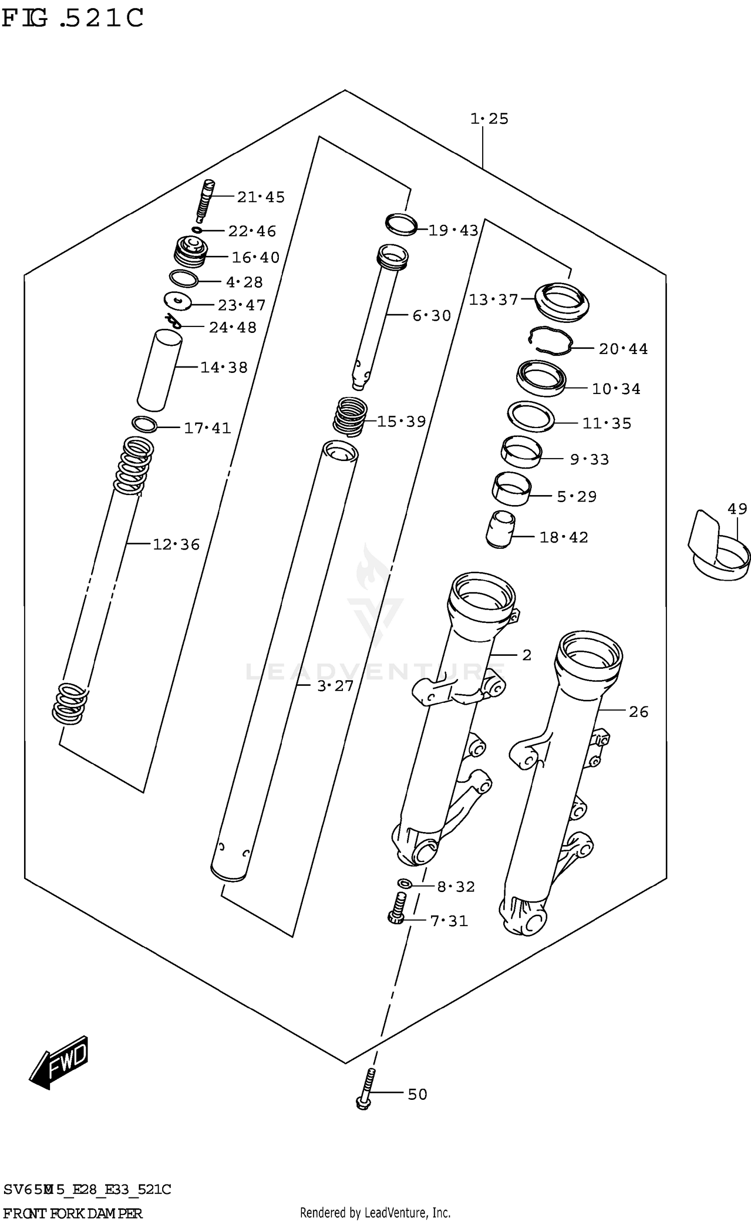 FRONT FORK DAMPER (SV650XA:(E28))