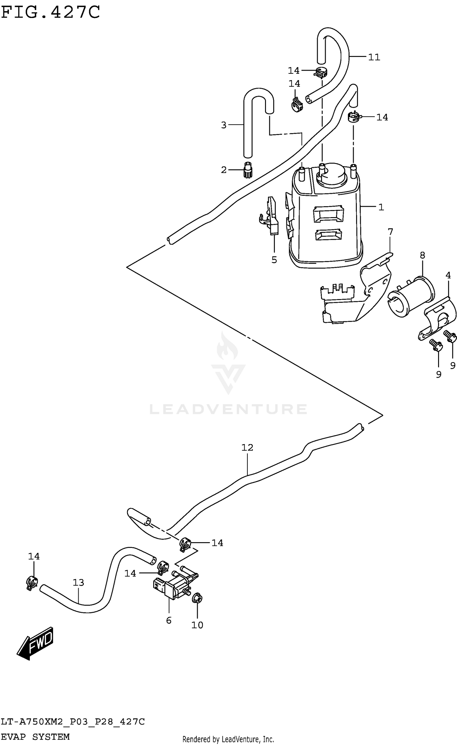 EVAP SYSTEM (LT-A750XPZM2 P33)