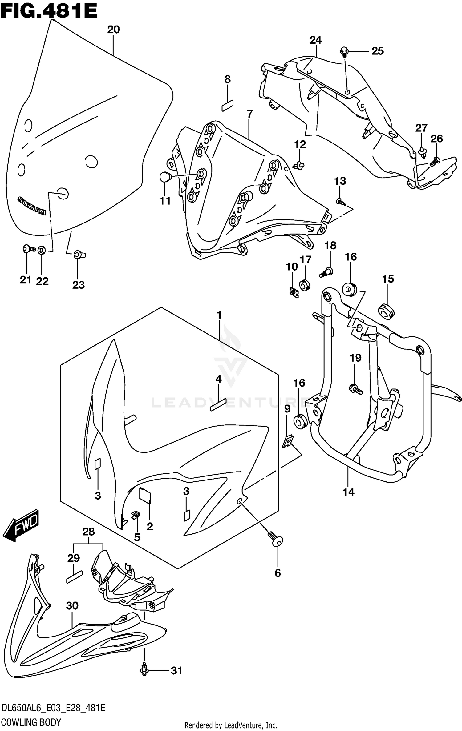 COWLING BODY (DL650XAL6 E33)
