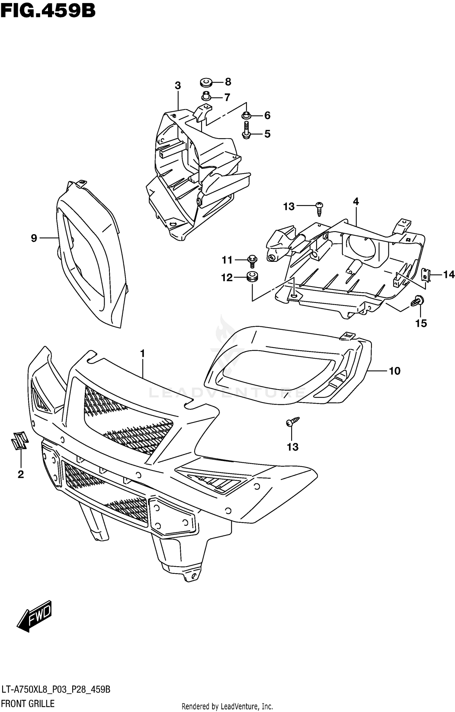 FRONT GRILLE (LT-A750XL8 P28)