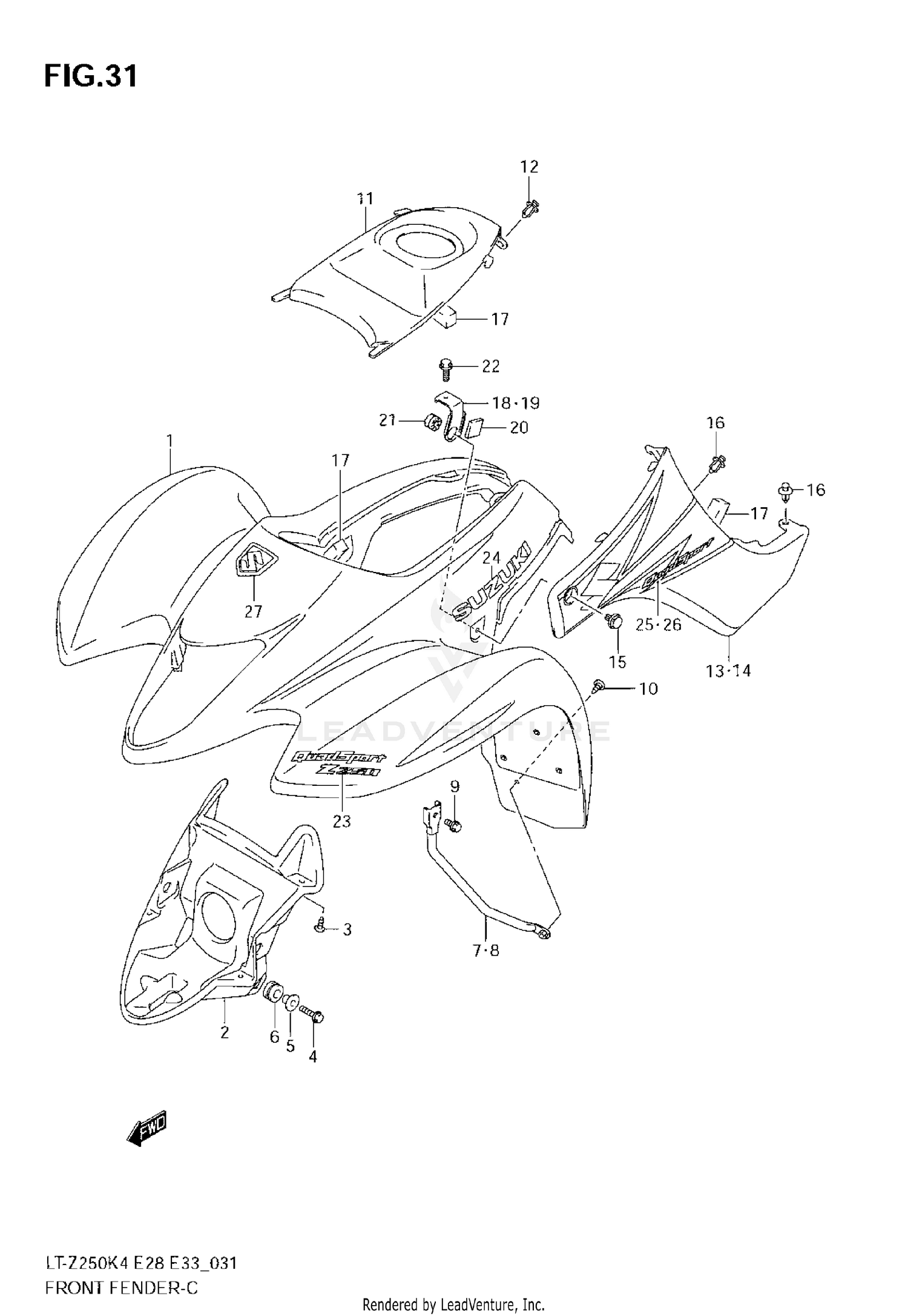 FRONT FENDER (MODEL K4)