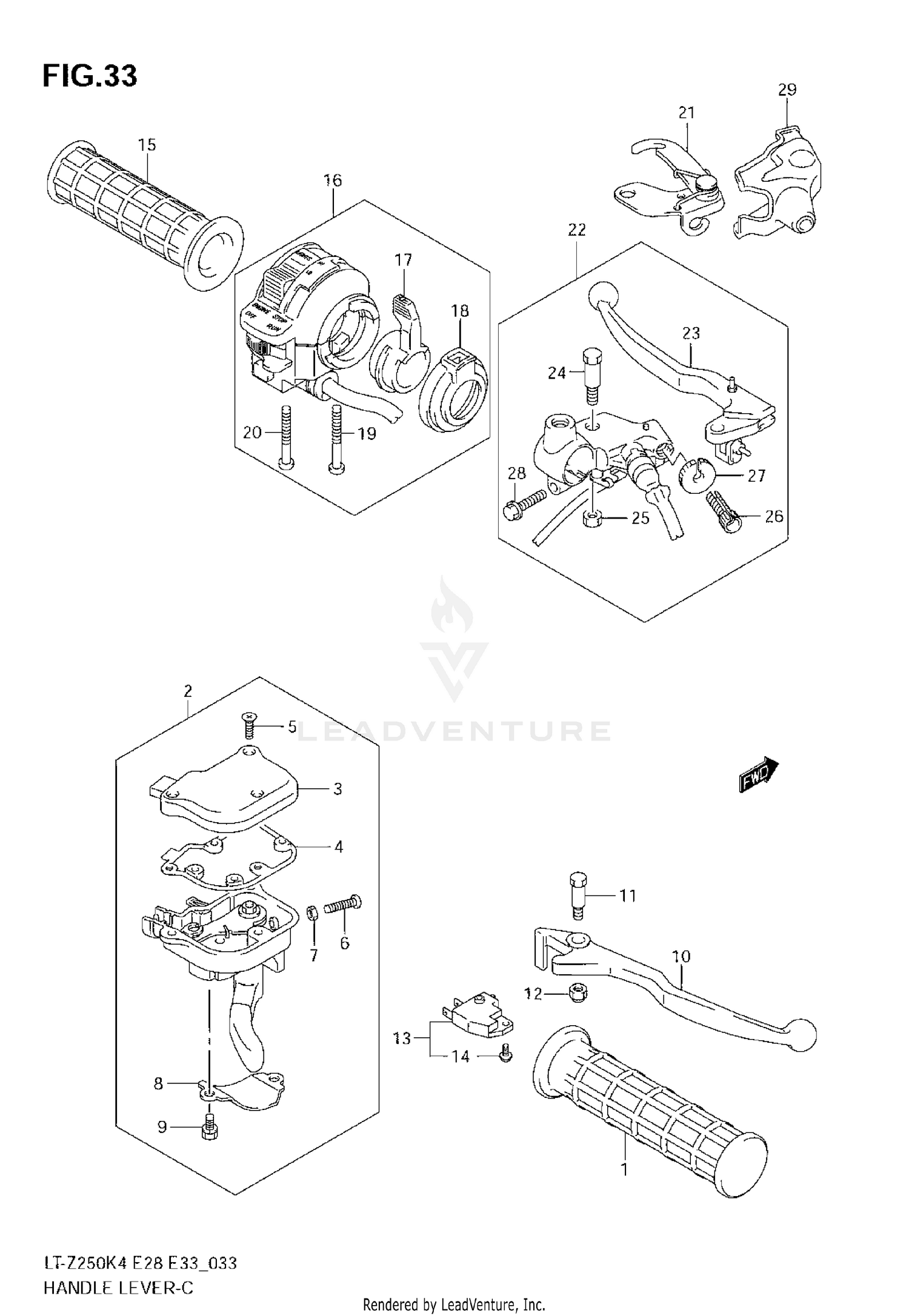 HANDLE LEVER (MODEL K4)