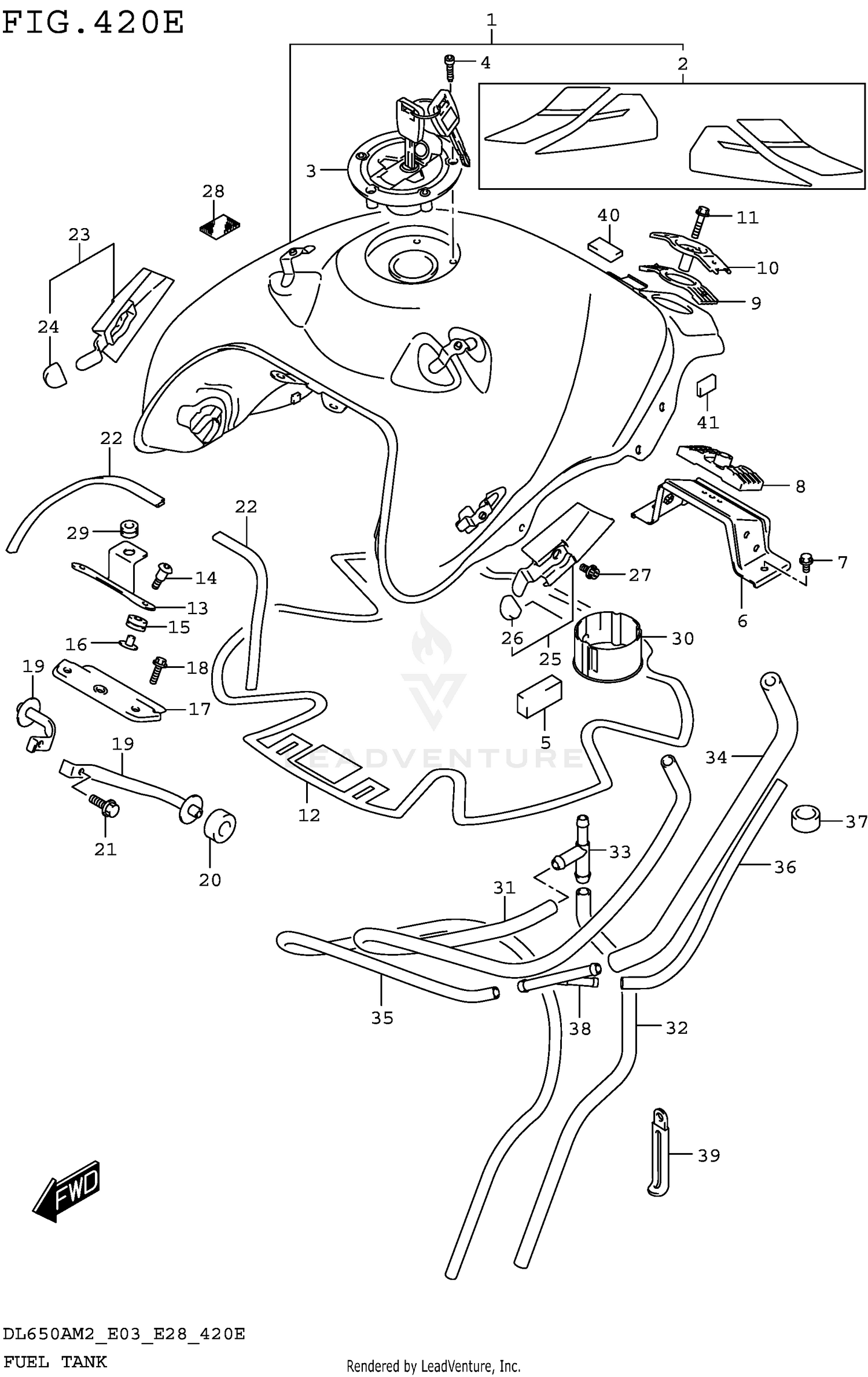 FUEL TANK (DL650XAM2 E28)