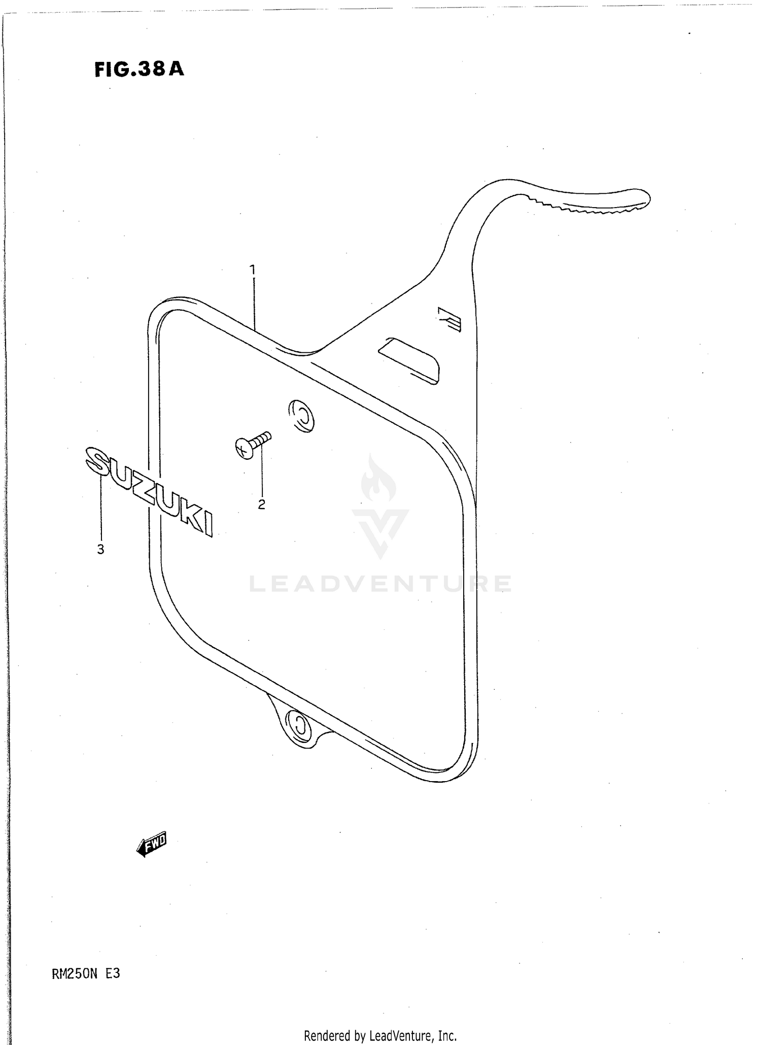 FRONT NUMBER PLATE (MODEL N)