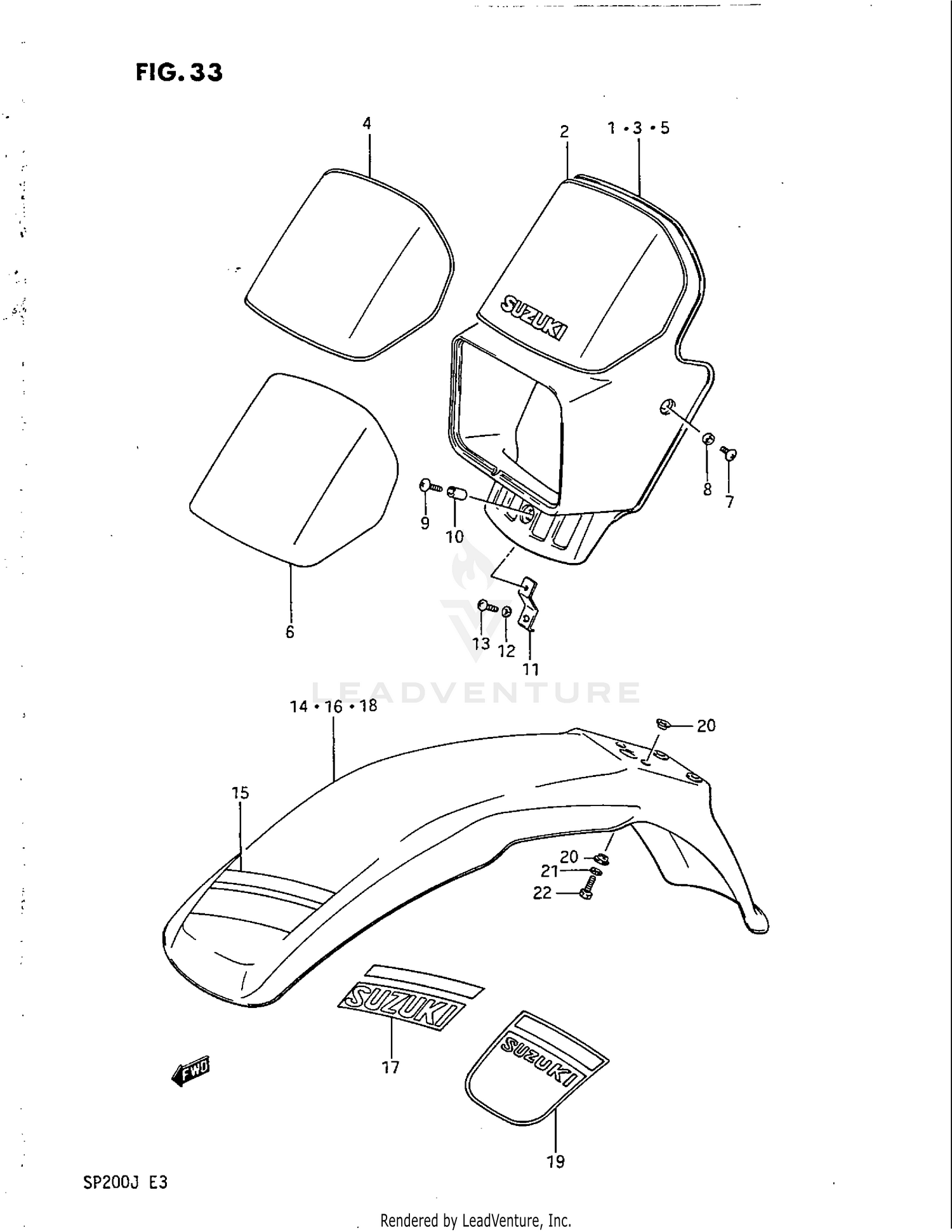 HEADLAMP HOUSING - FRONT FENDER