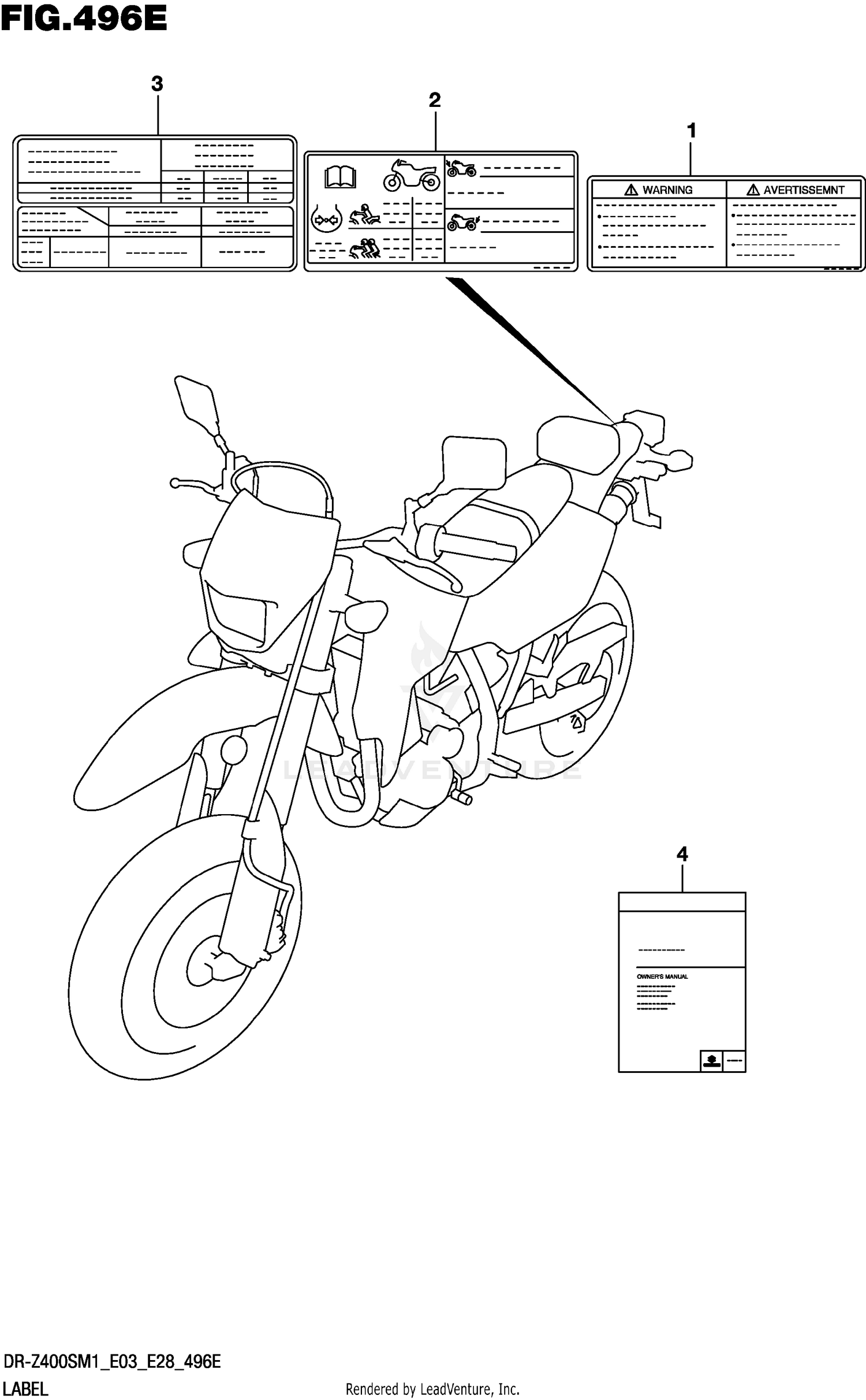 LABEL (DR-Z400SM:E28)