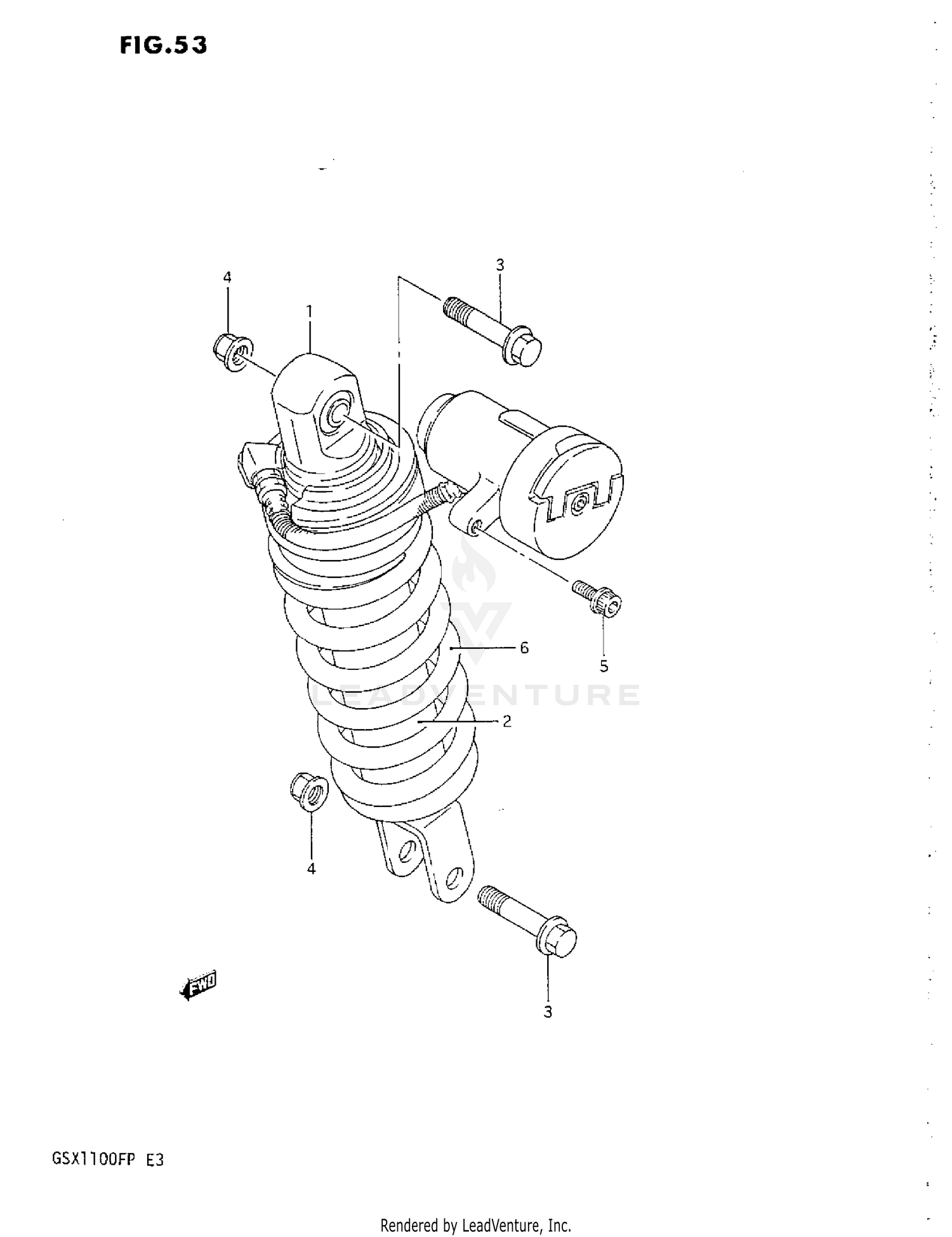 REAR SHOCK ABSORBER (J)