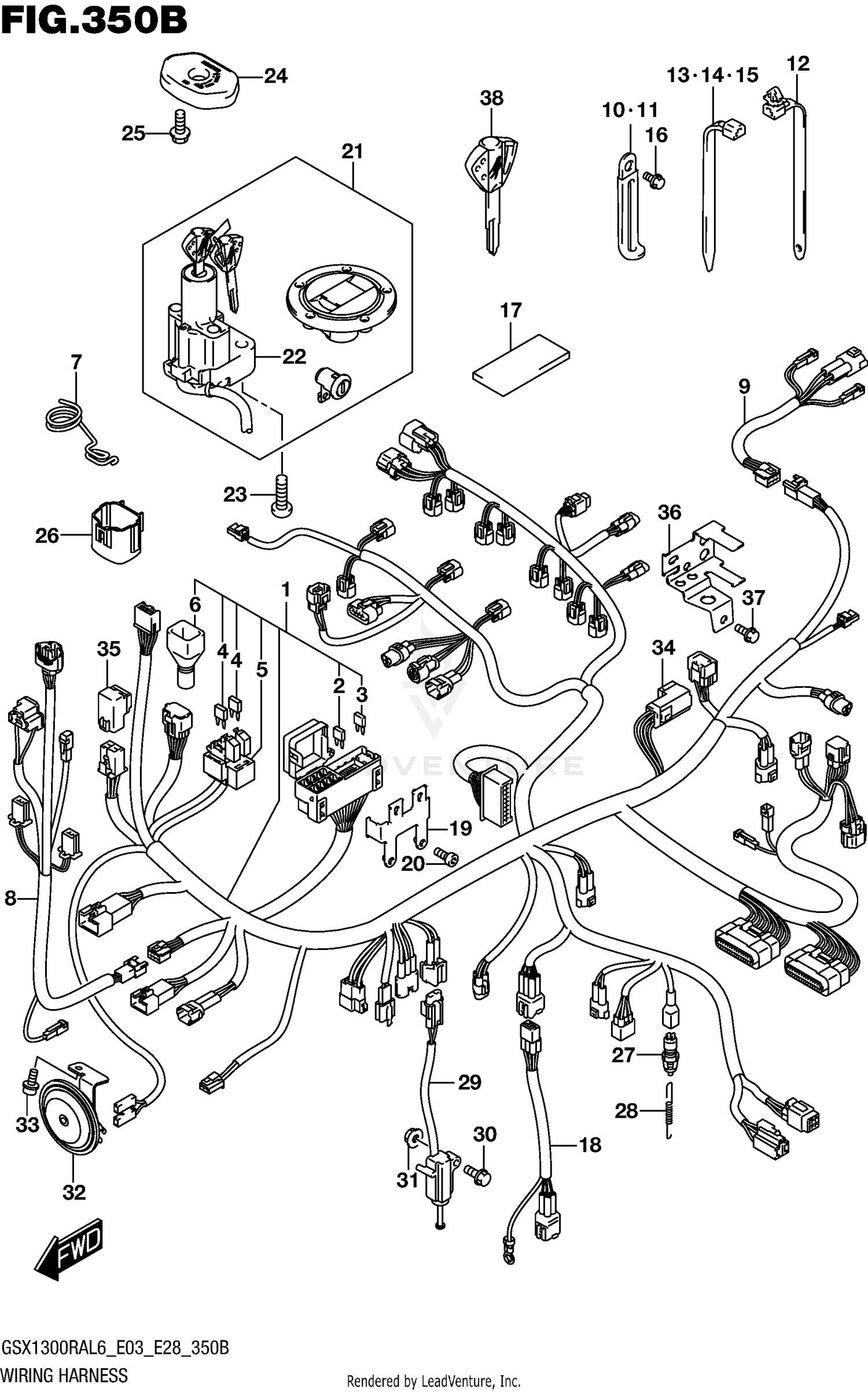 WIRING HARNESS (GSX1300RAL6 E28)