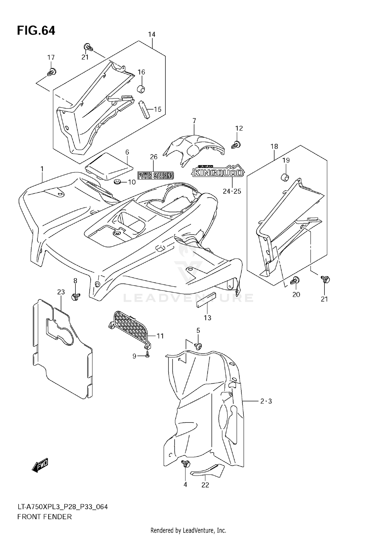 FRONT FENDER (LT-A750XPL3 P33)