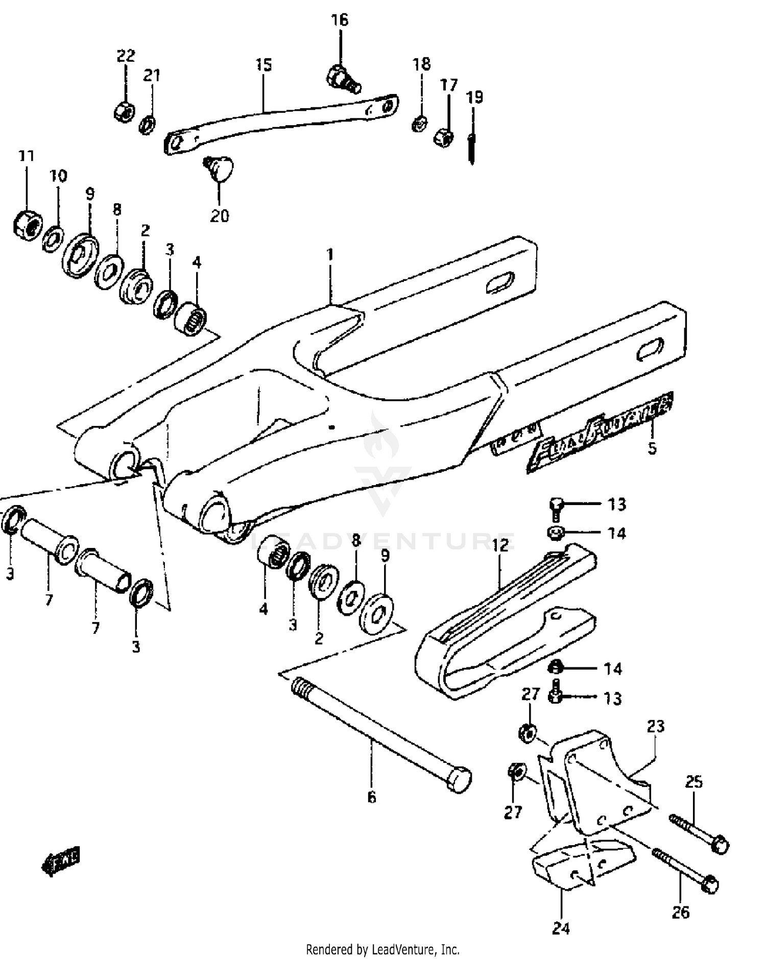 REAR SWINGING ARM (MODEL K)