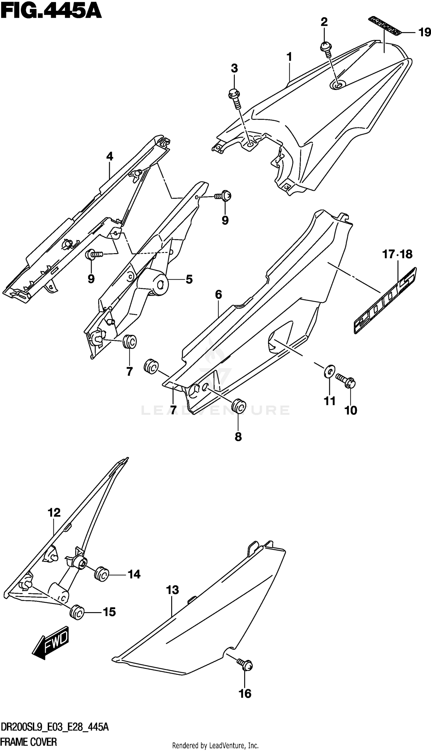 FRAME COVER (DR200SL9 E03)