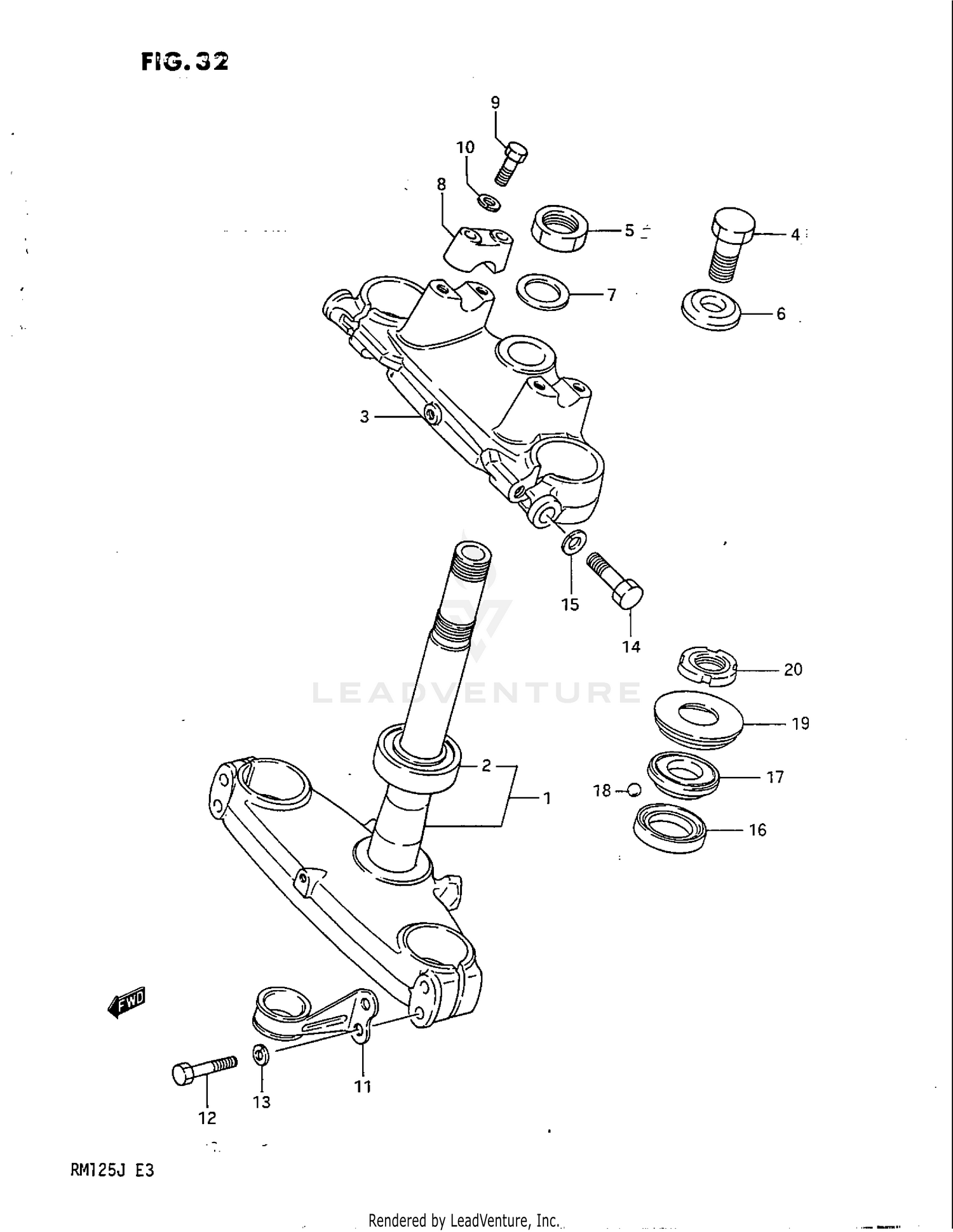 STEERING STEM (MODEL G/H)