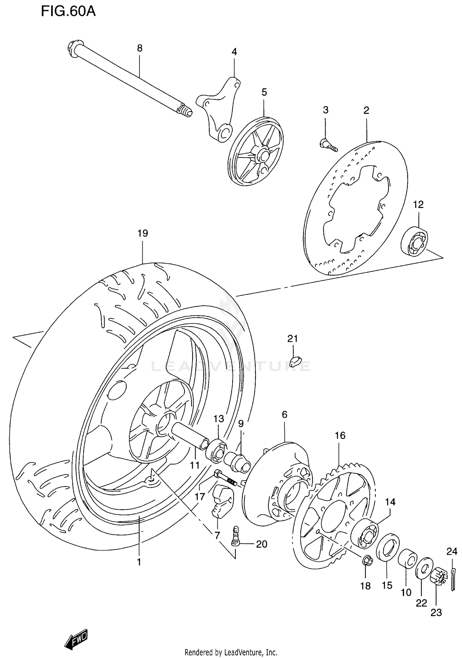 REAR WHEEL (GSF1200SAV)