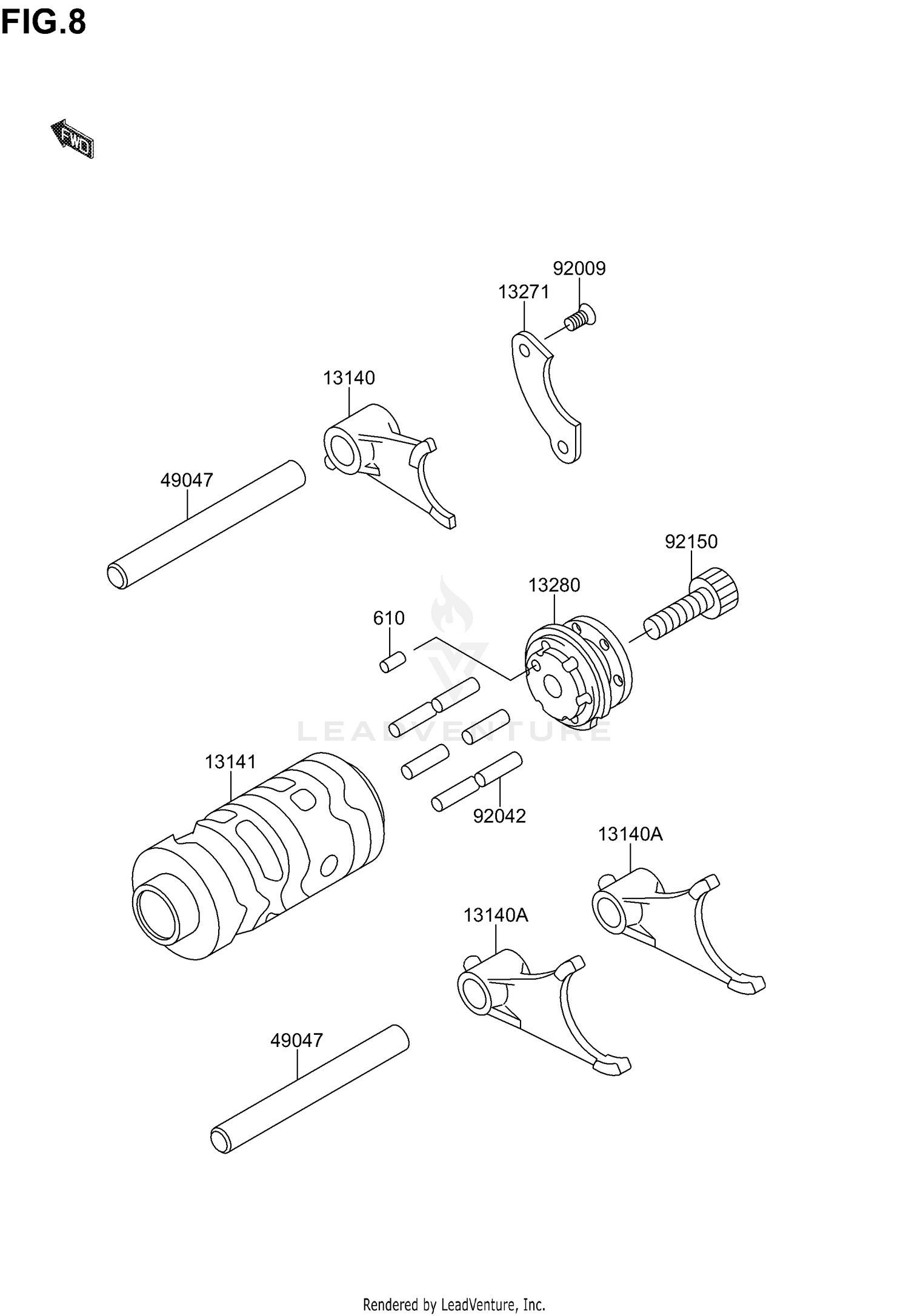 GEAR CHANGE DRUM/SHIFT FORK