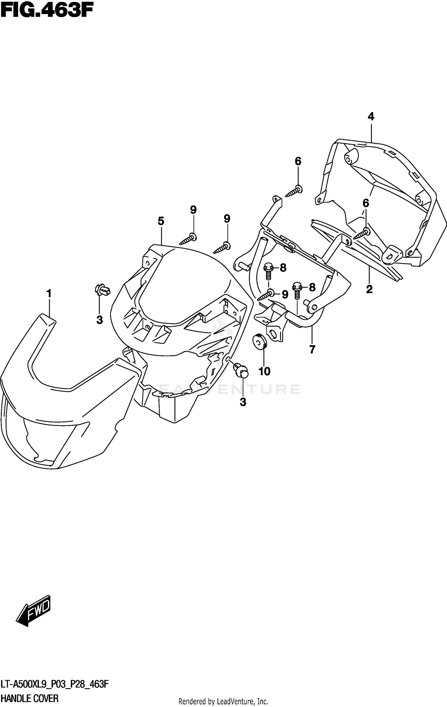 HANDLE COVER (LT-A500XPL9 P33)