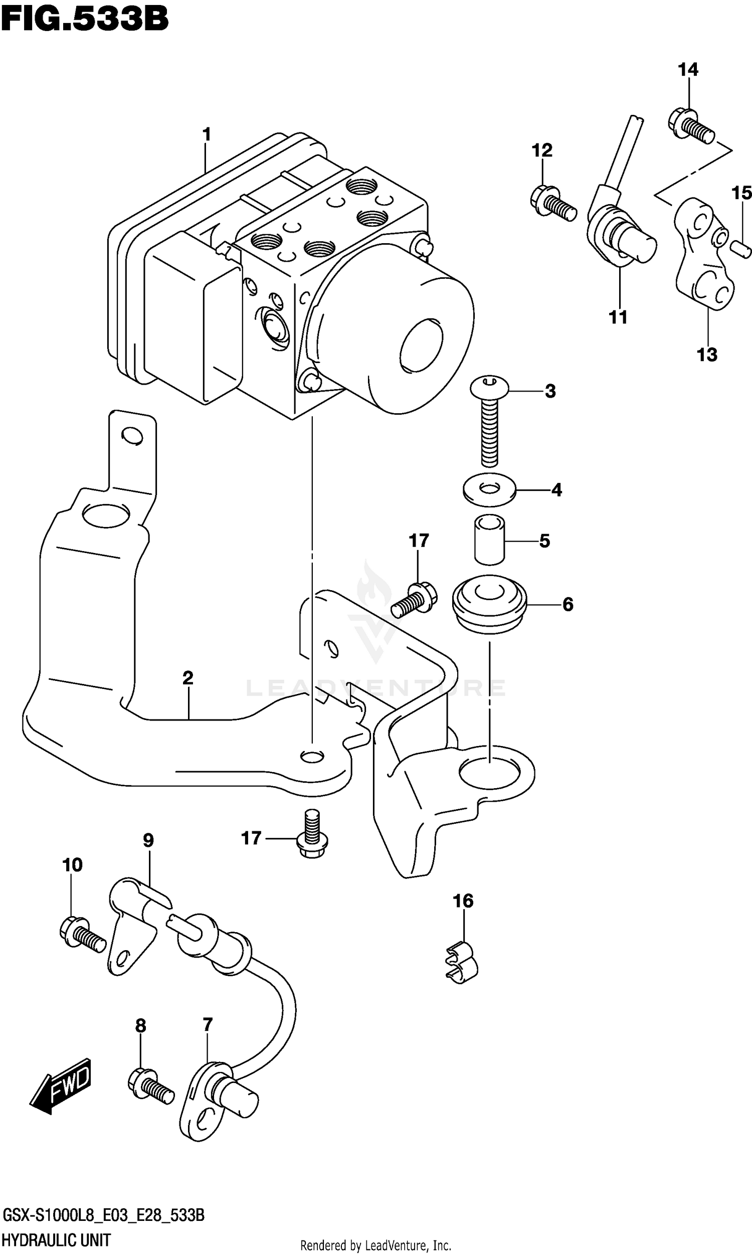 HYDRAULIC UNIT (GSX-S1000AZL8 E03)