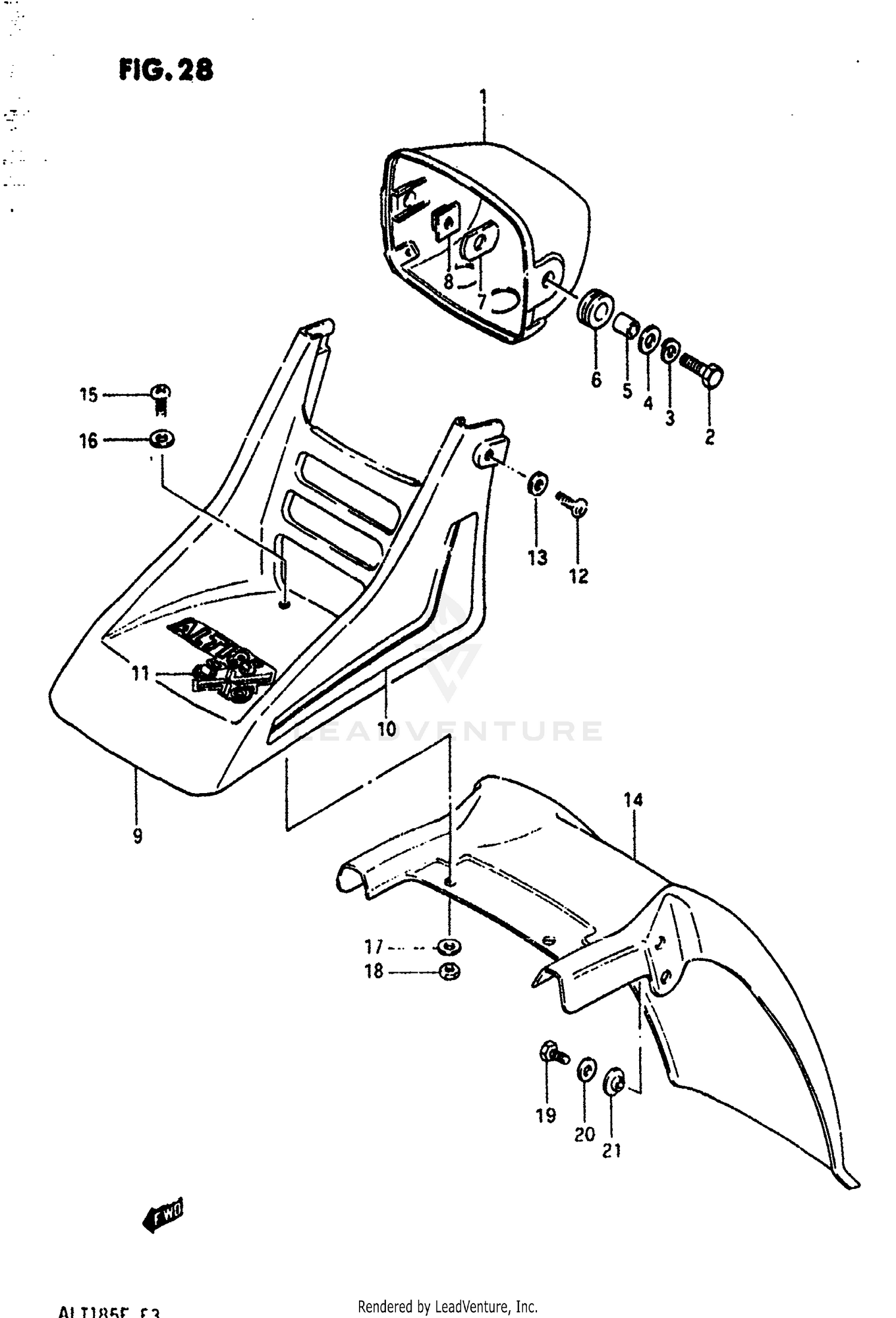 HEADLAMP HOUSING - FRONT FENDER