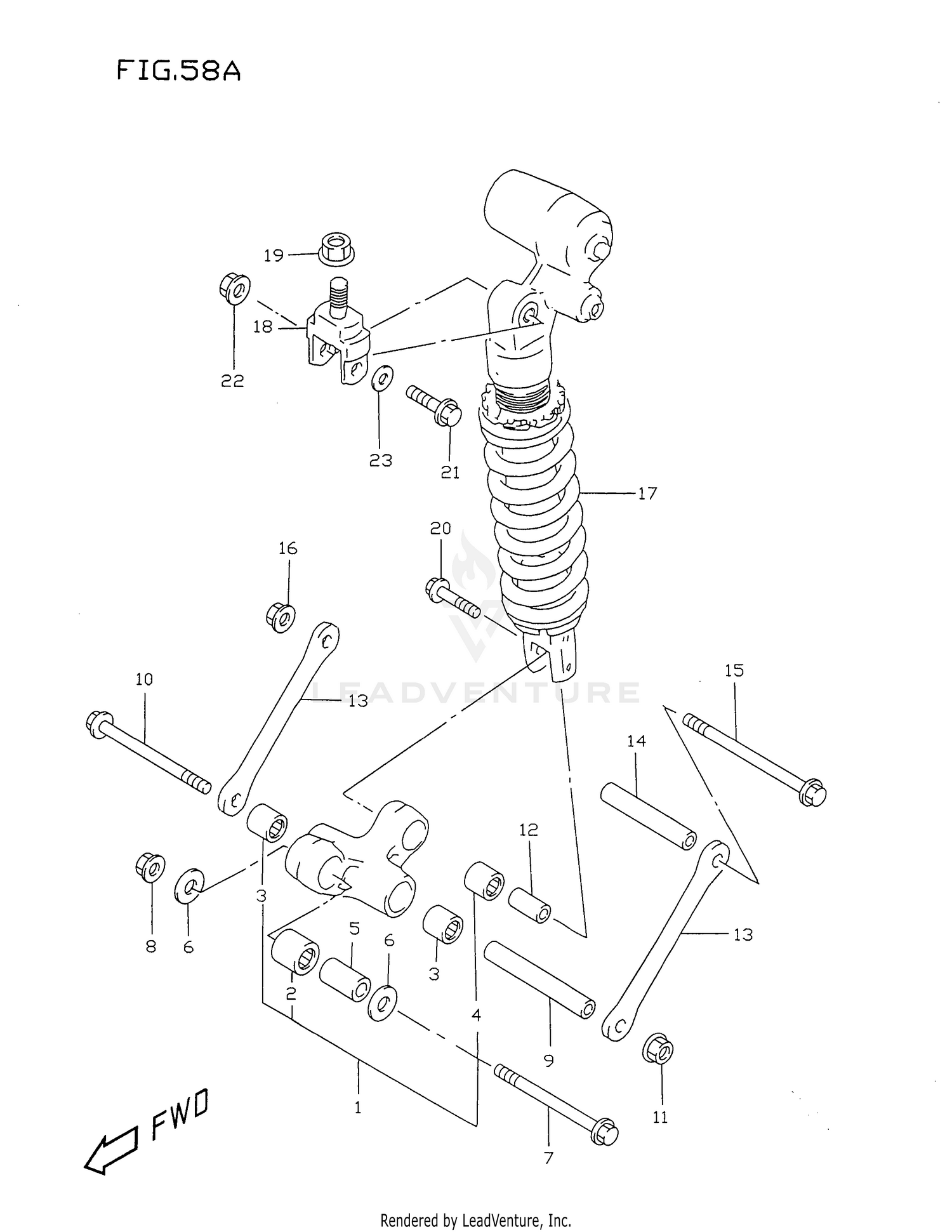 REAR CUSHION LEVER (MODEL V)