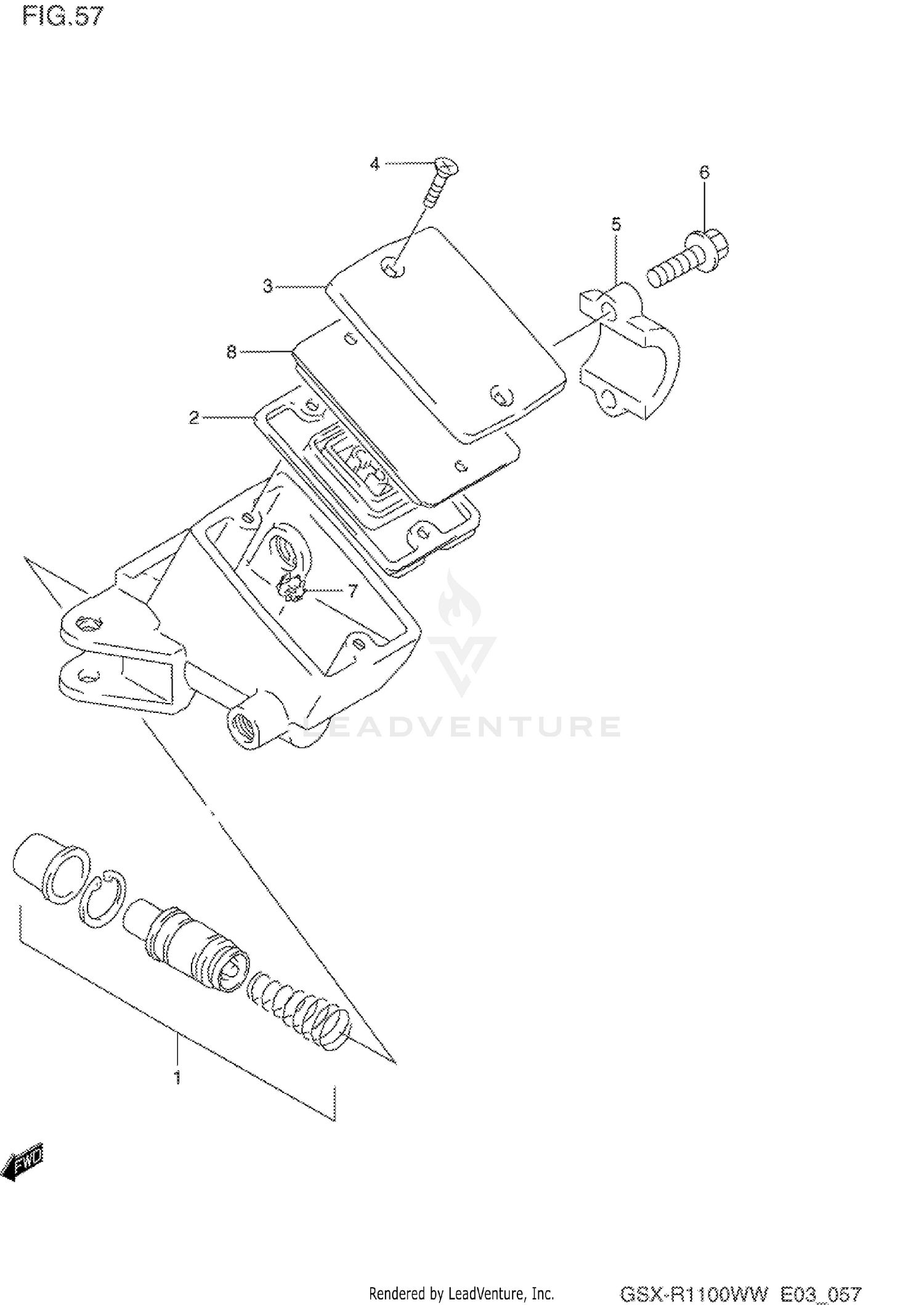 FRONT MASTER CYLINDER (MODEL P/R)