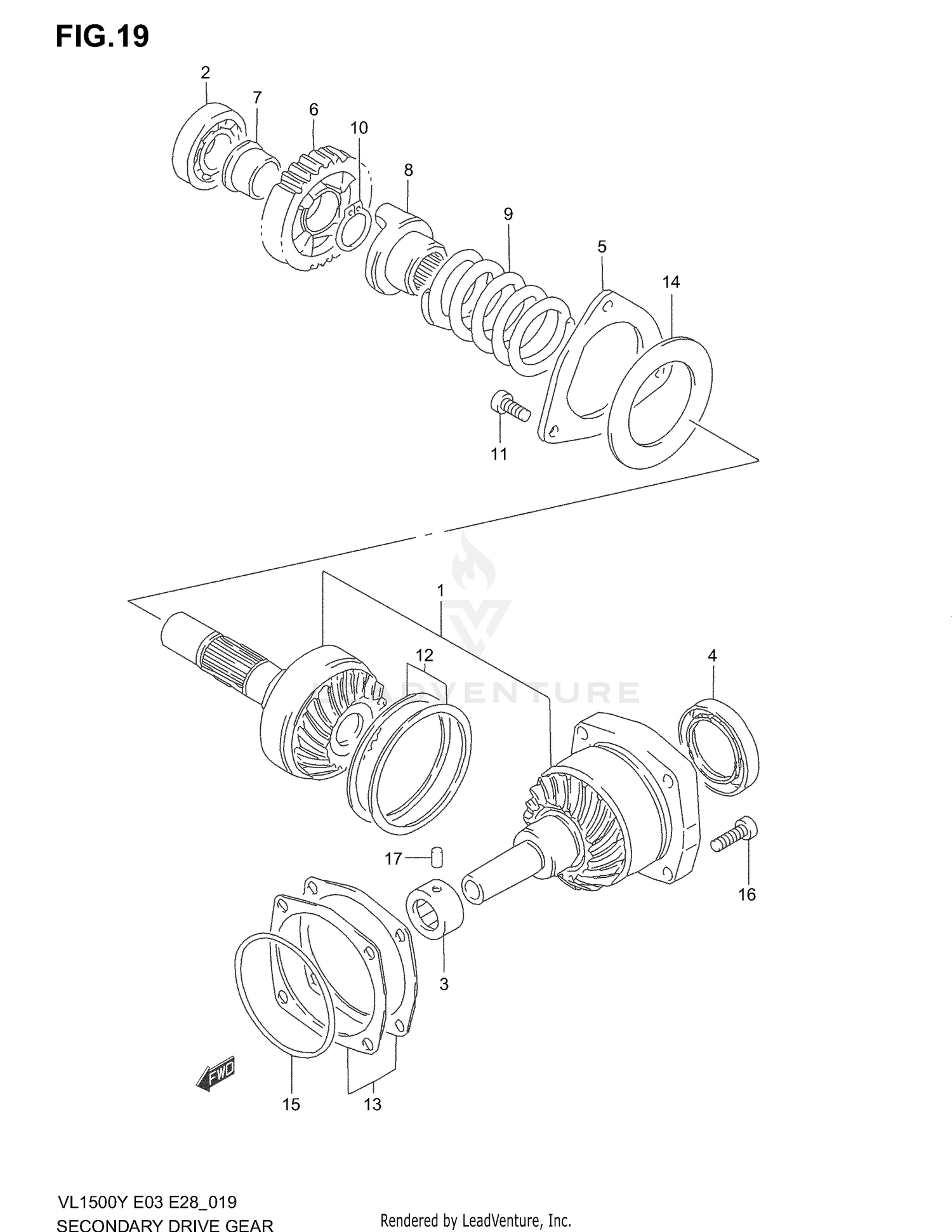 SECONDARY DRIVE GEAR