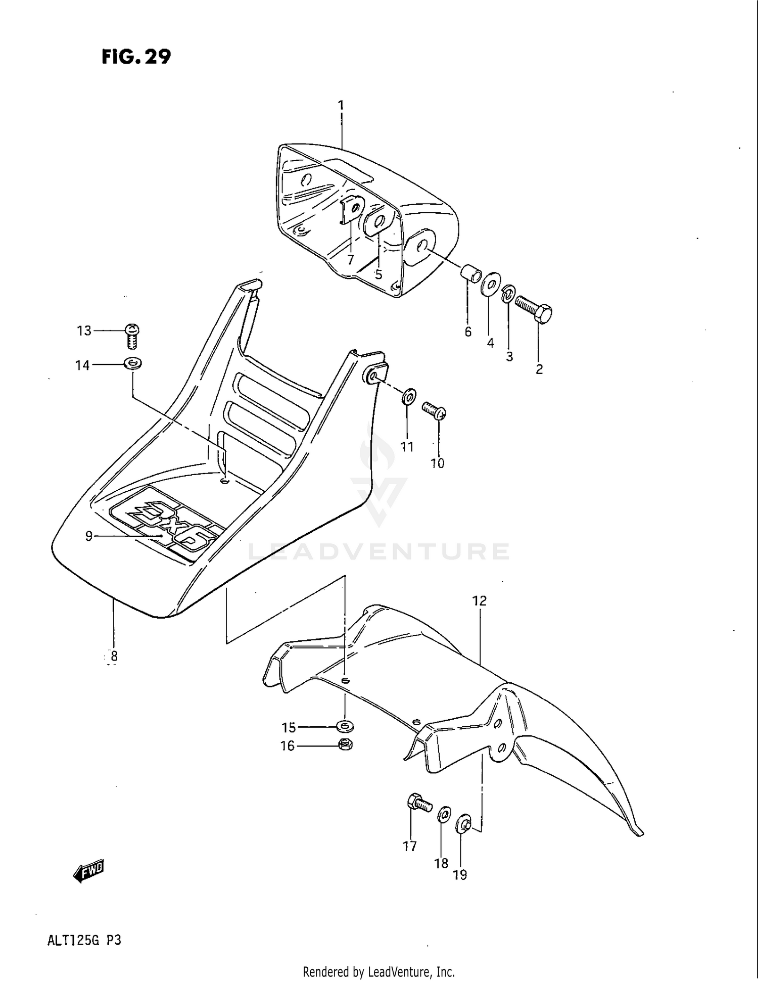 HEADLAMP HOUSING - FRONT FENDER (MODEL G)