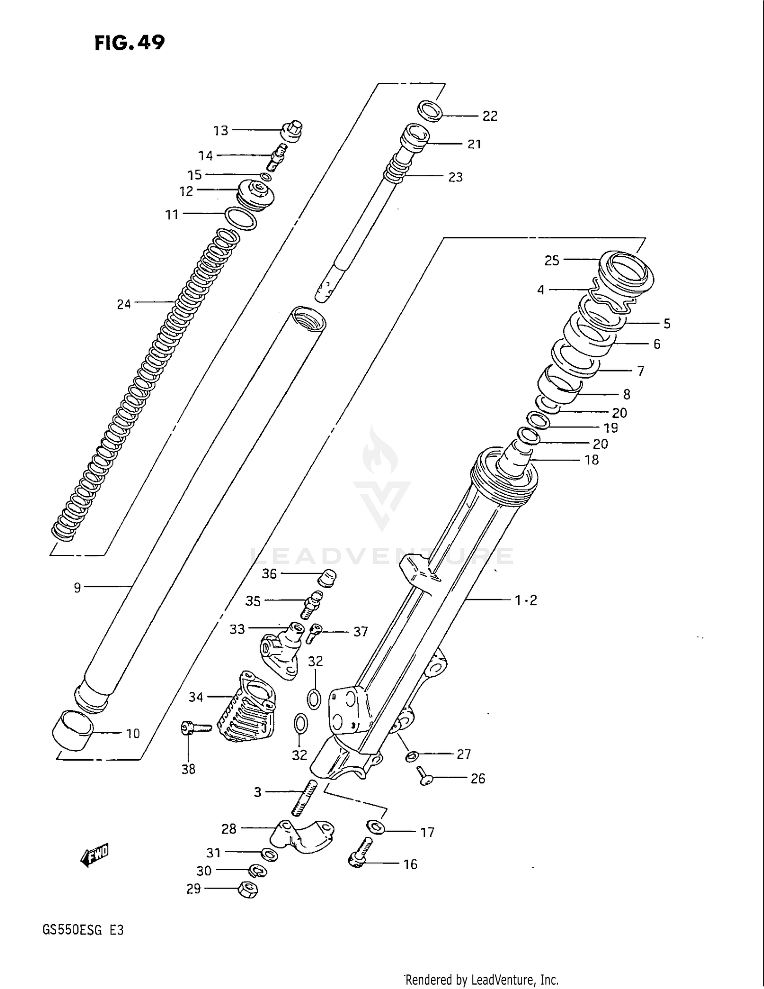 FRONT DAMPER (GS550ES3/ESE)