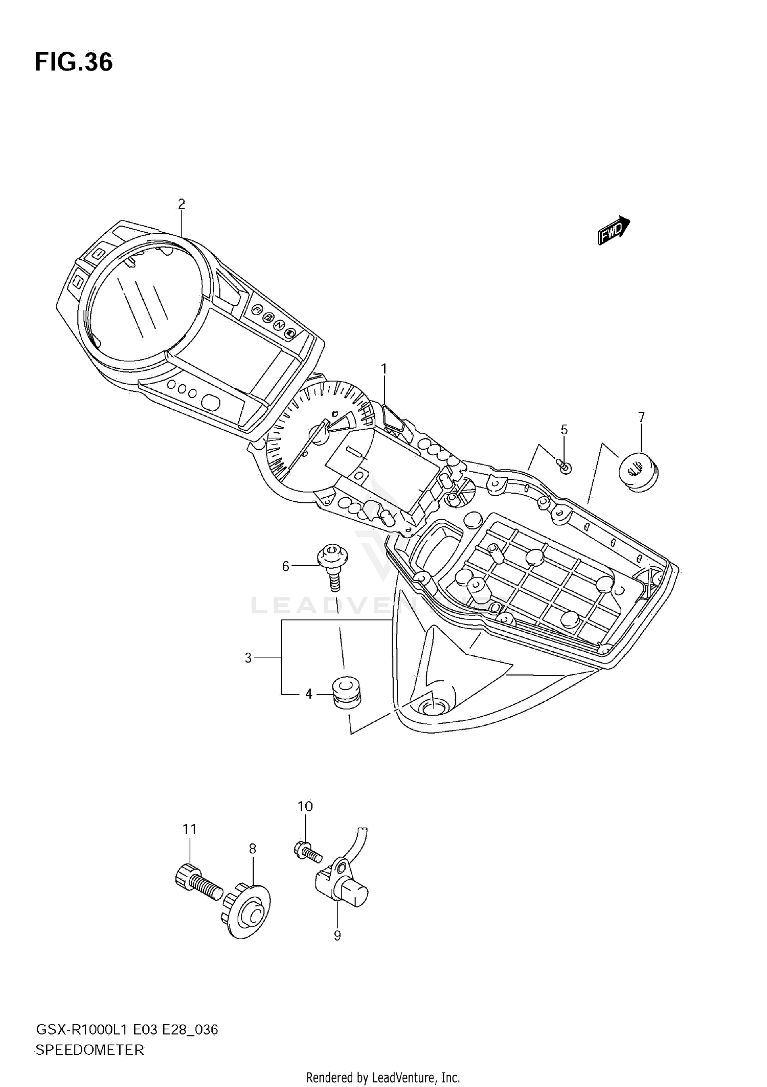 SPEEDOMETER (GSX-R1000L1 E28)