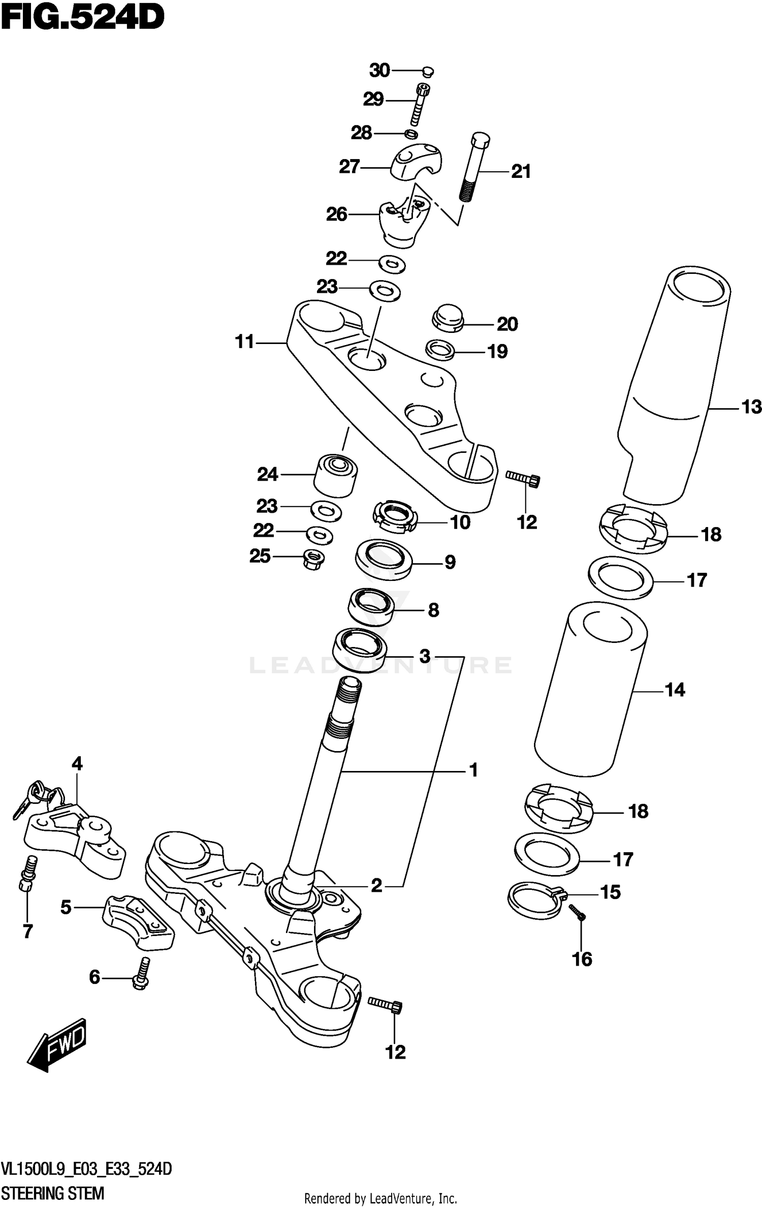 STEERING STEM (VL1500TL9 E33)