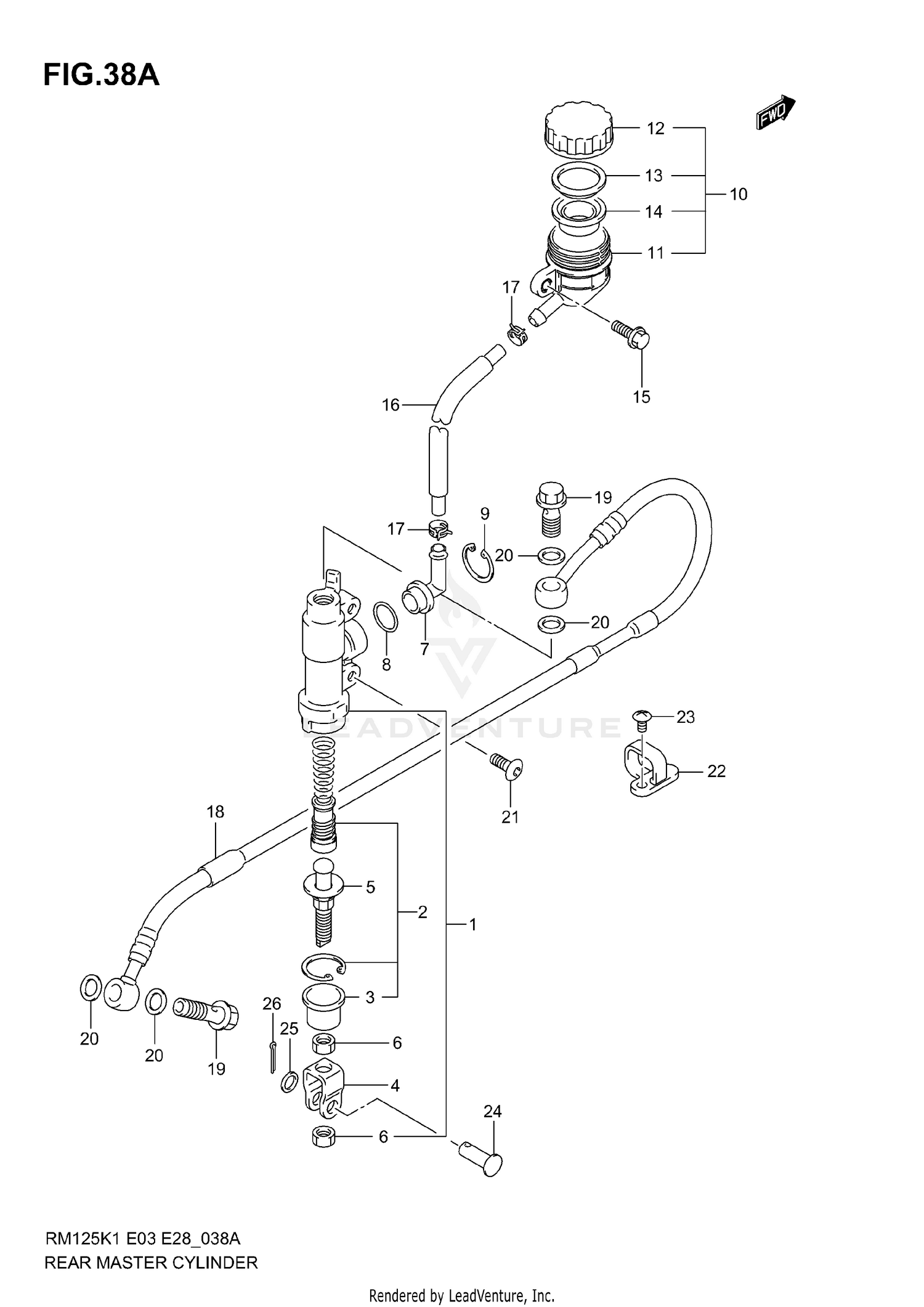 REAR MASTER CYLINDER (MODEL K3)