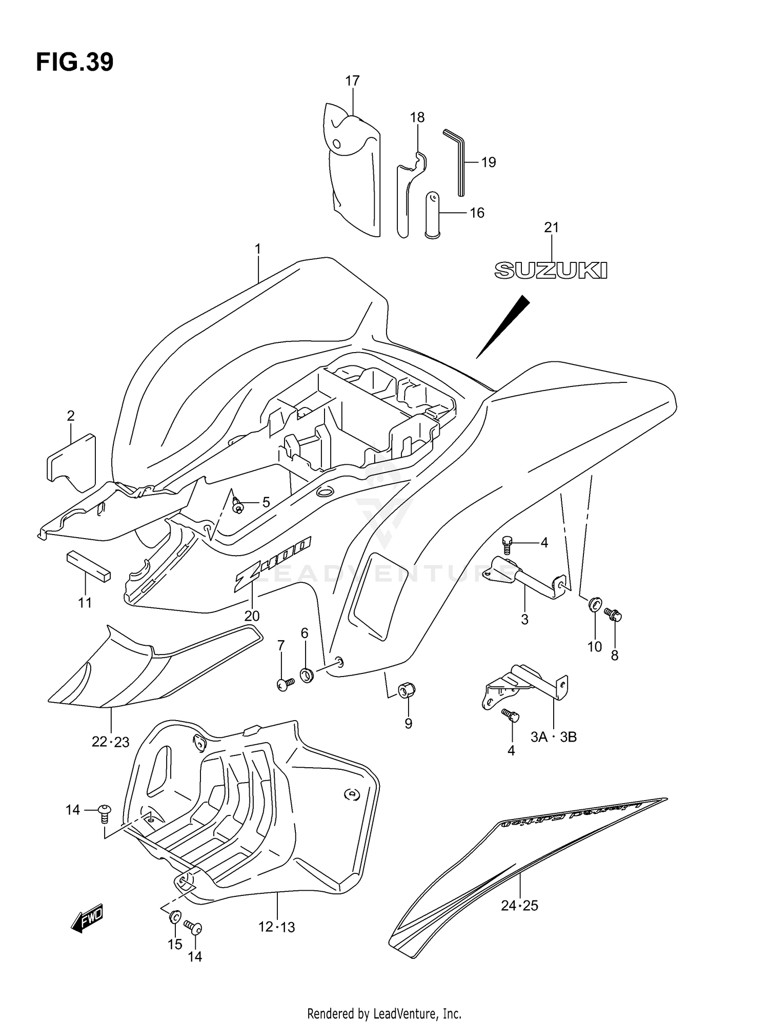 REAR FENDER (MODEL K3/K4)