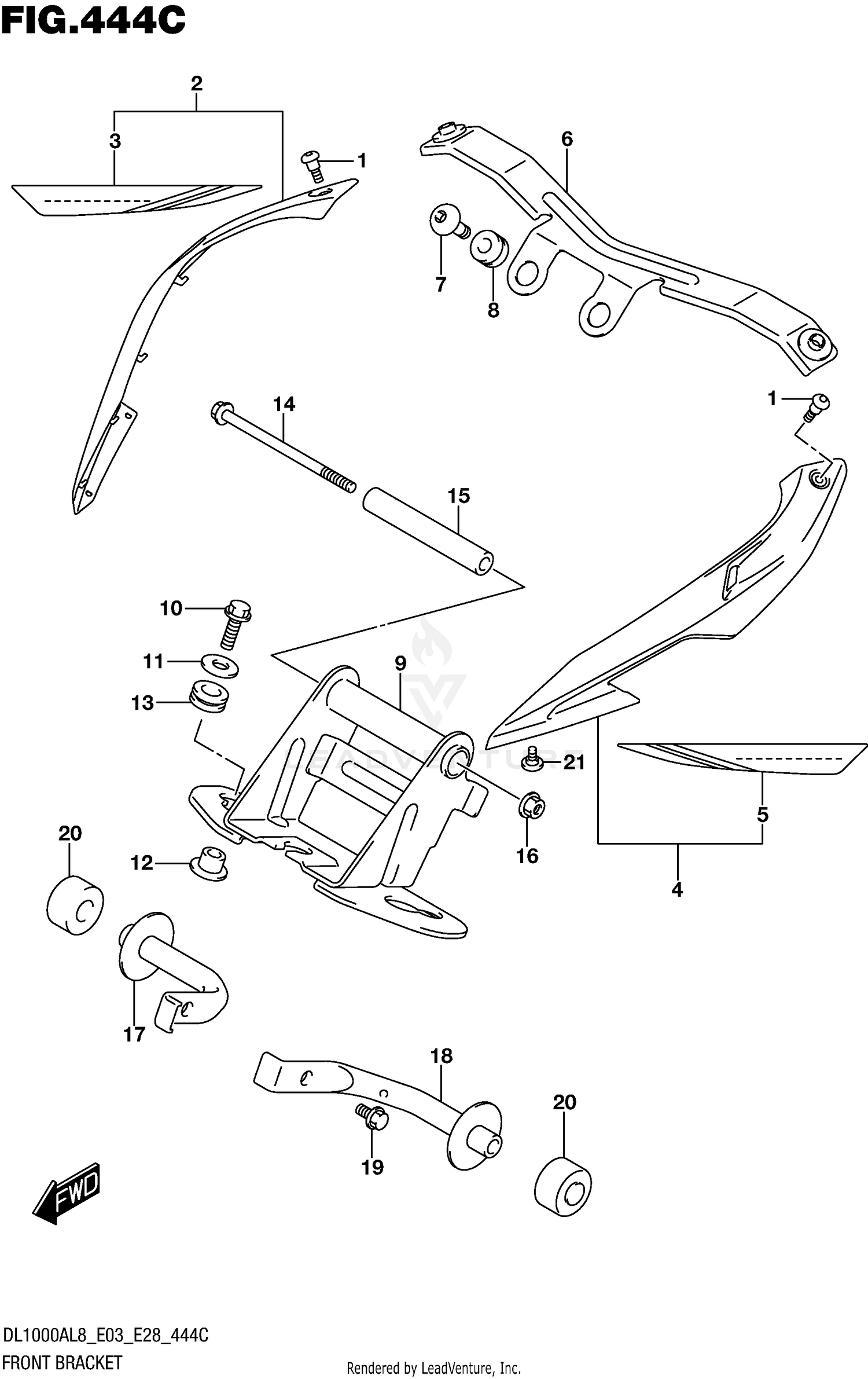 FRONT BRACKET (DL1000AL8 E28) (FOR YU1)