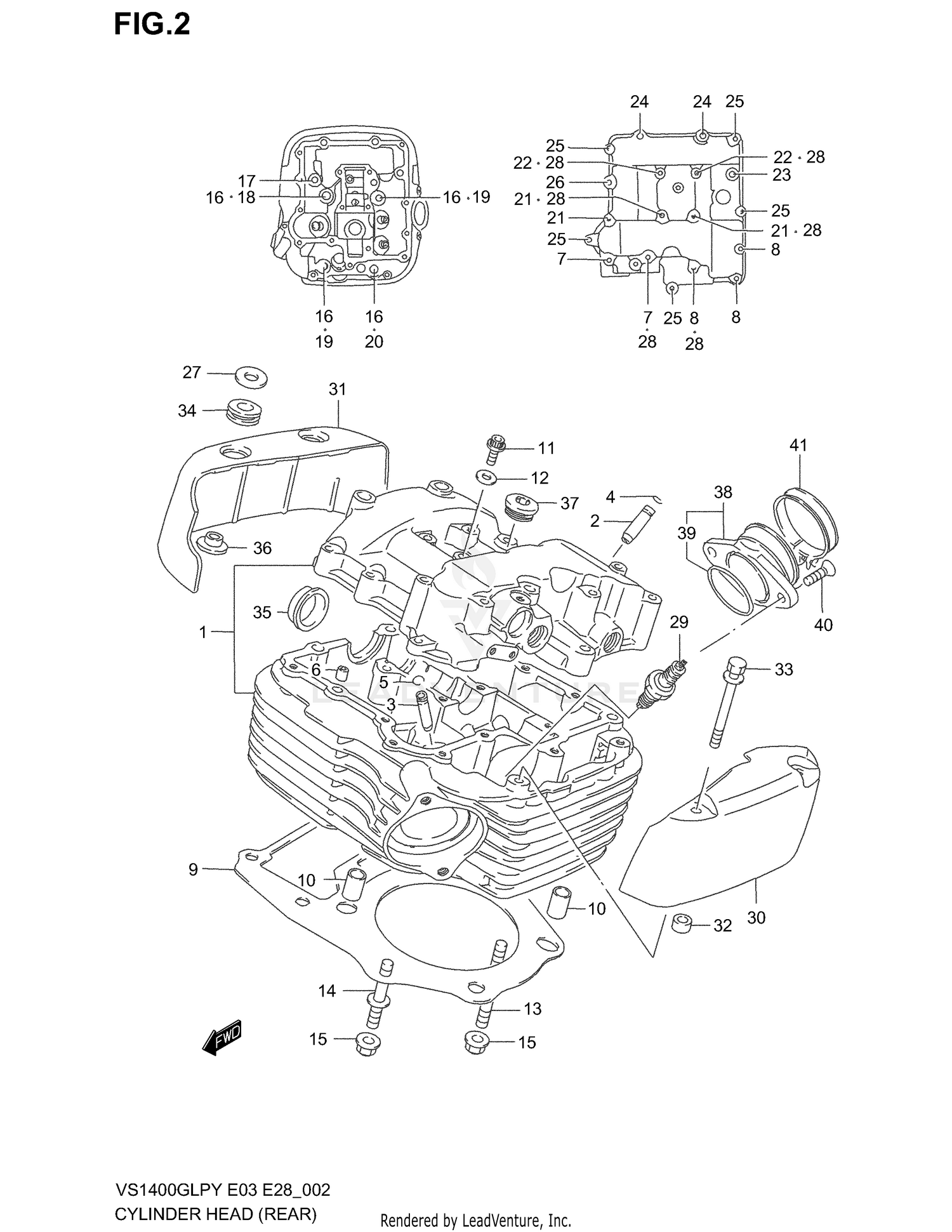 CYLINDER HEAD (REAR)