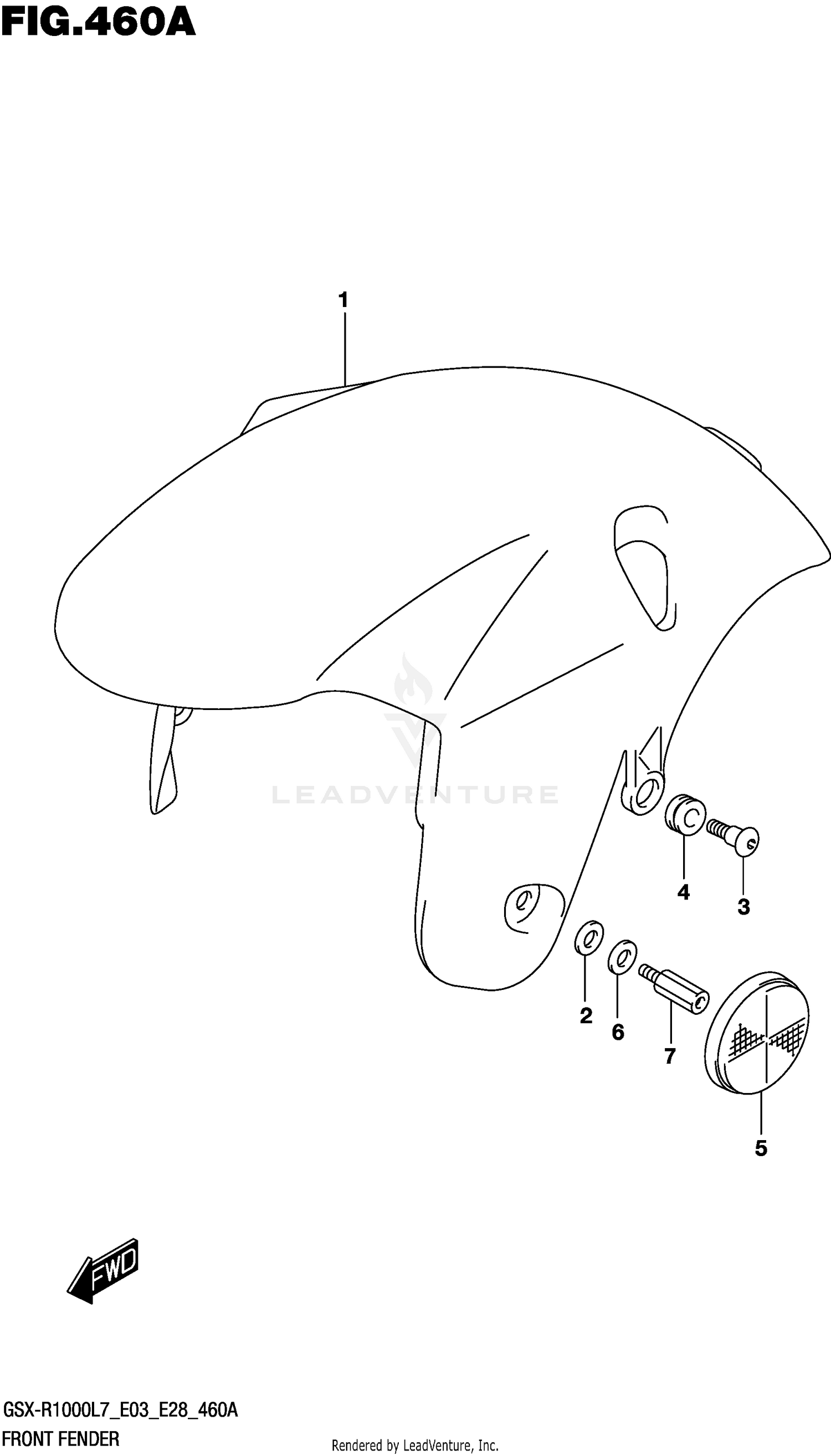 FRONT FENDER (GSX-R1000L7 E03)