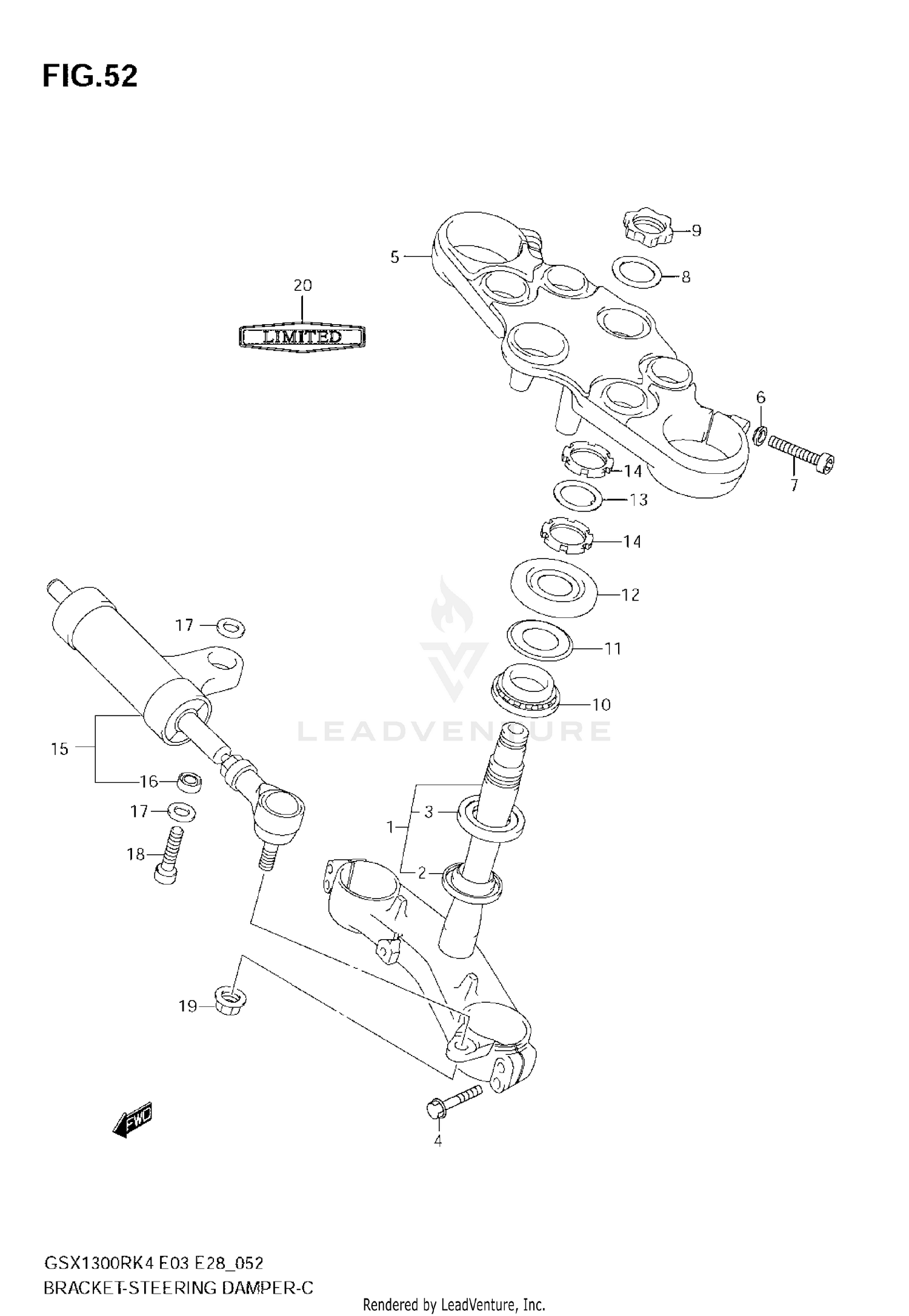 BRACKET - STEERING DAMPER