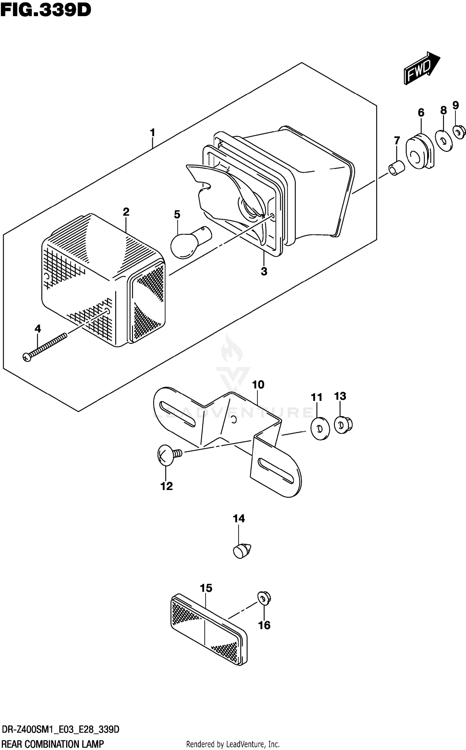 REAR COMBINATION LAMP (DR-Z400SM)