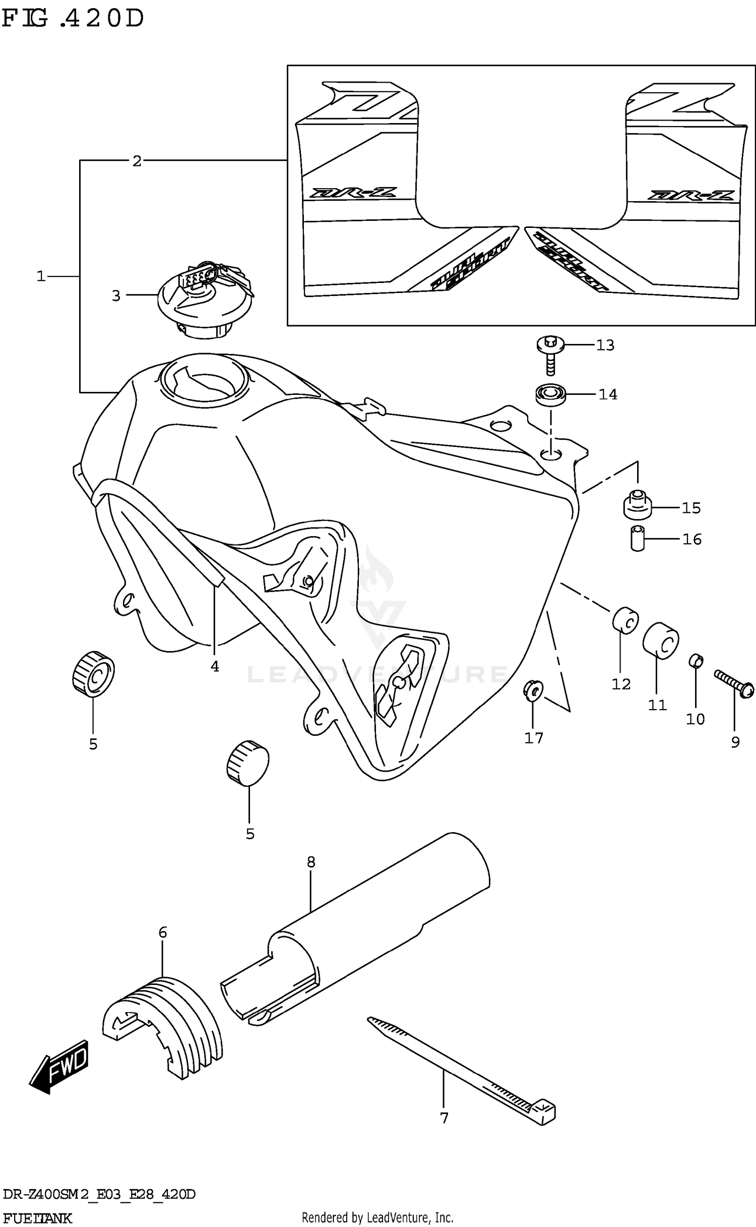 FUEL TANK (DR-Z400S:E33)