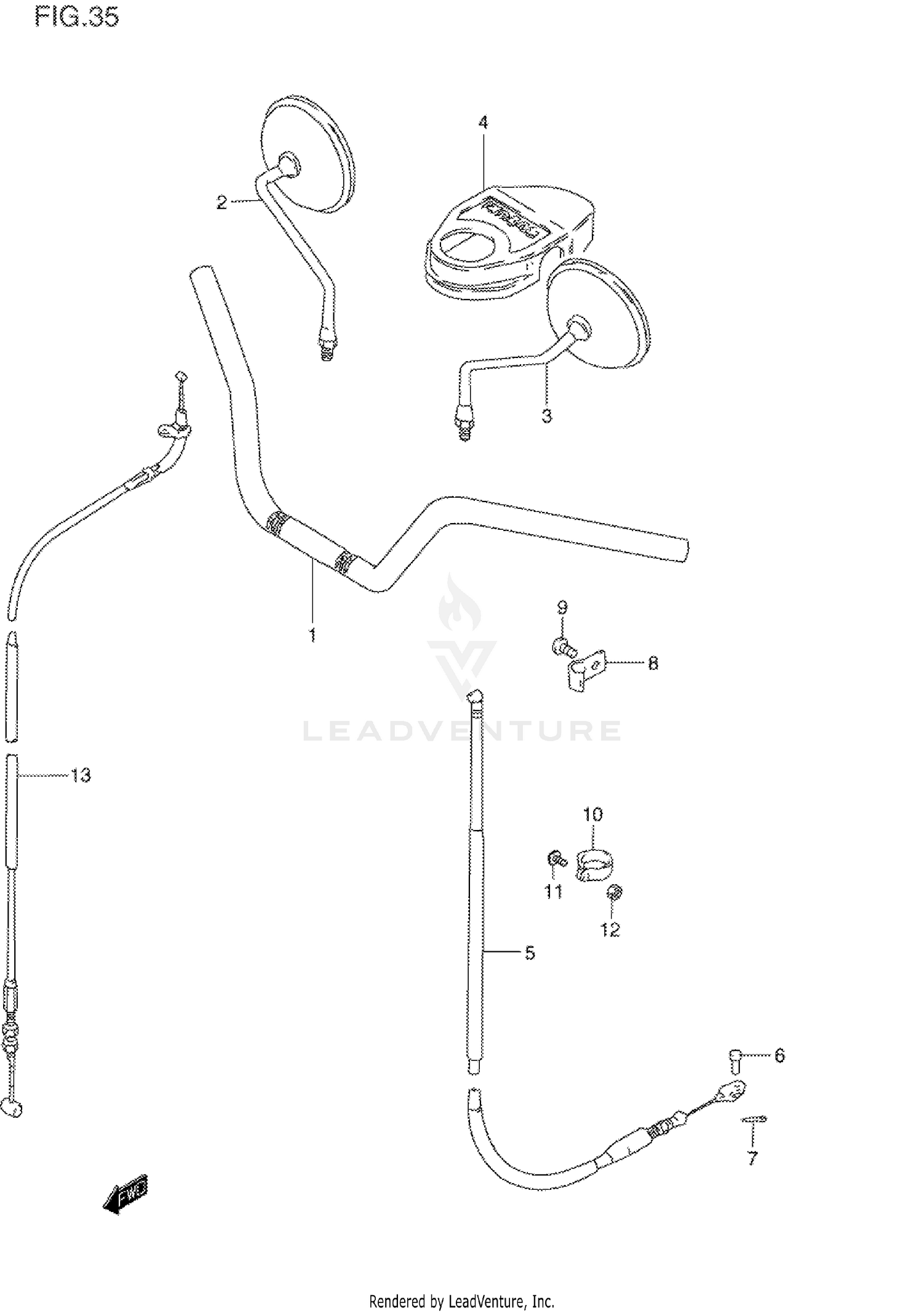 HANDLEBAR - FRONT CABLE
