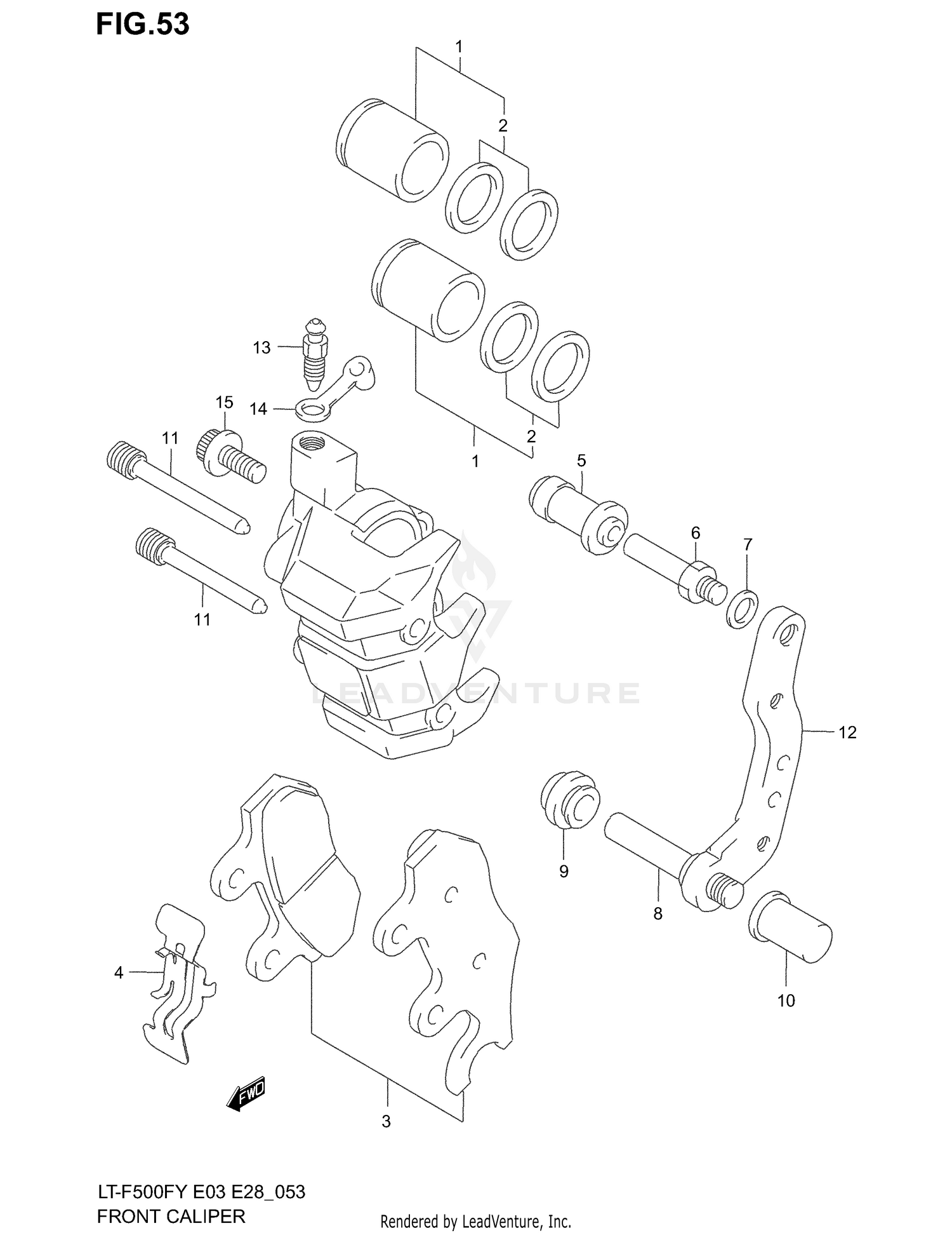 FRONT CALIPER (MODEL W/X)