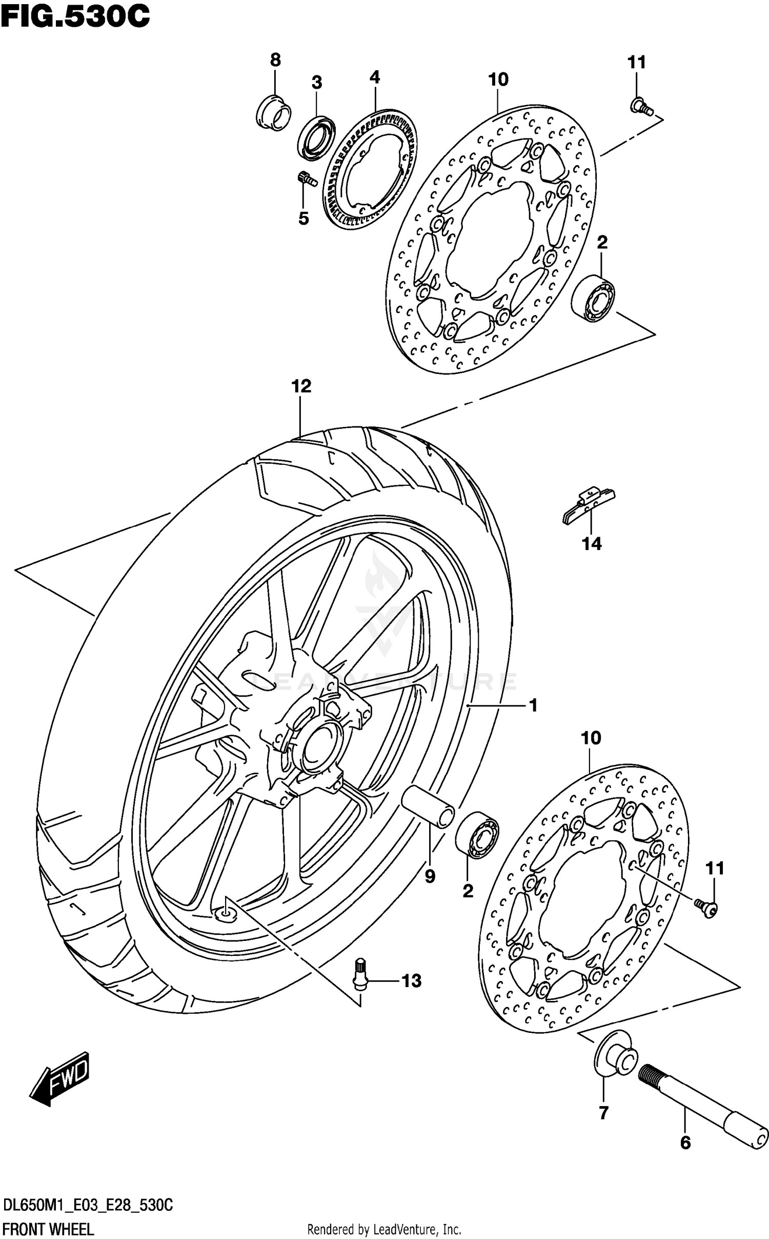 FRONT WHEEL (DL650A)
