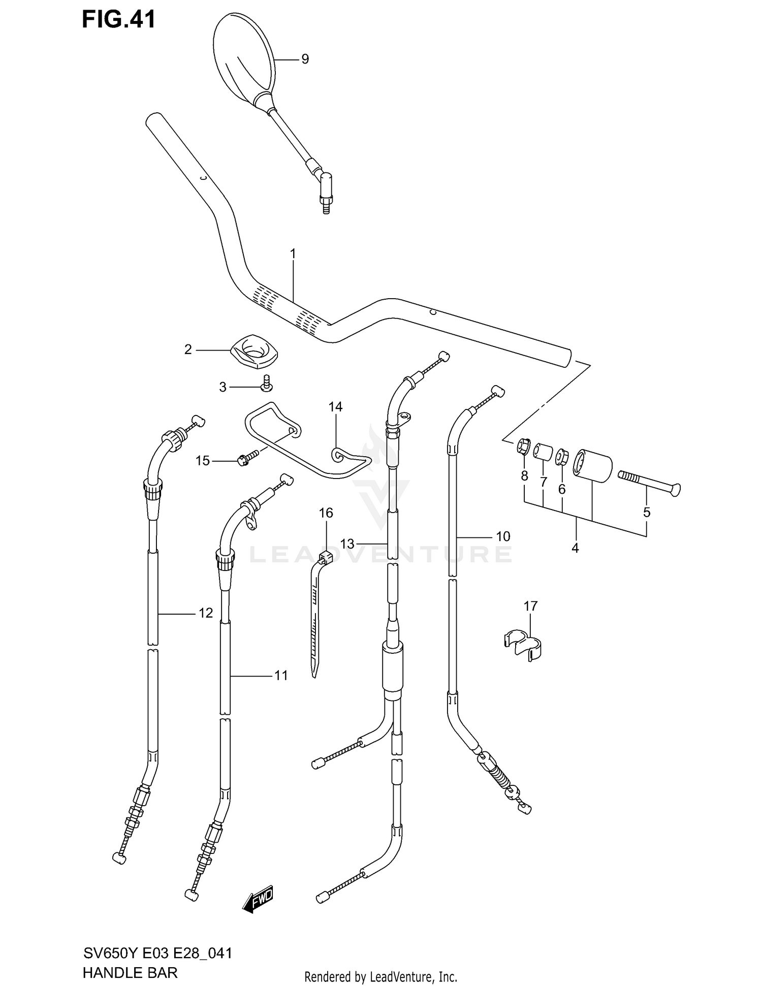 HANDLE BAR (SV650X/Y/K1/K2)